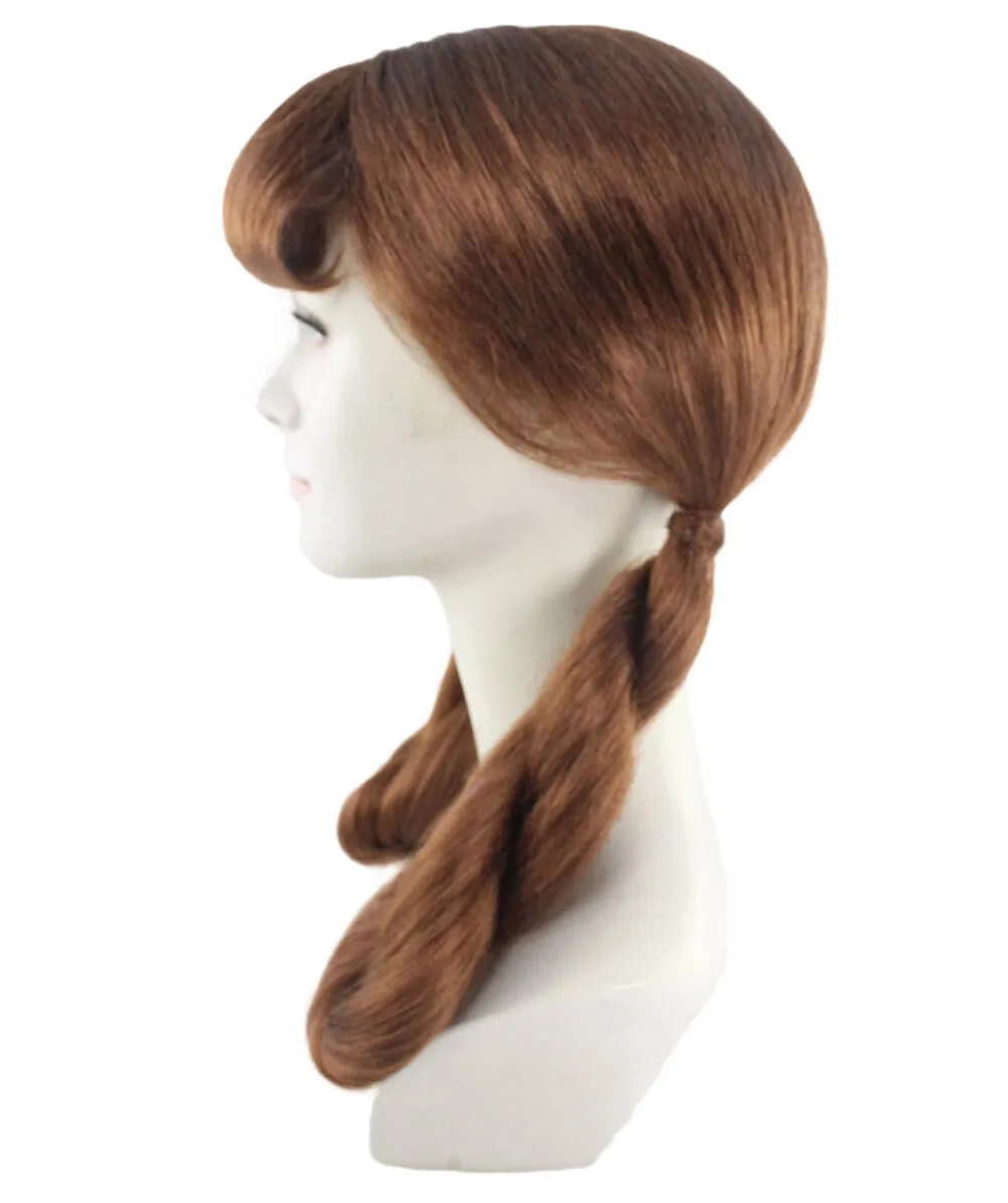 Adult Women's Candy Cosplay Wig | Brown Color | Perfect for Halloween | Flame-retardant Synthetic Fiber