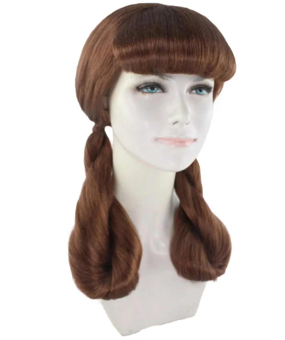 Adult Women's Candy Cosplay Wig | Brown Color | Perfect for Halloween | Flame-retardant Synthetic Fiber