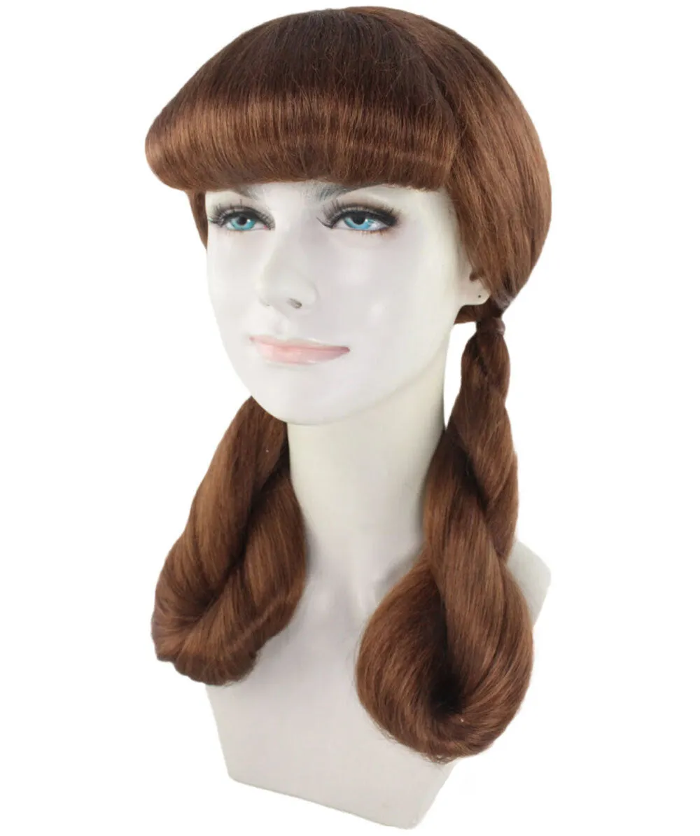 Adult Women's Candy Cosplay Wig | Brown Color | Perfect for Halloween | Flame-retardant Synthetic Fiber