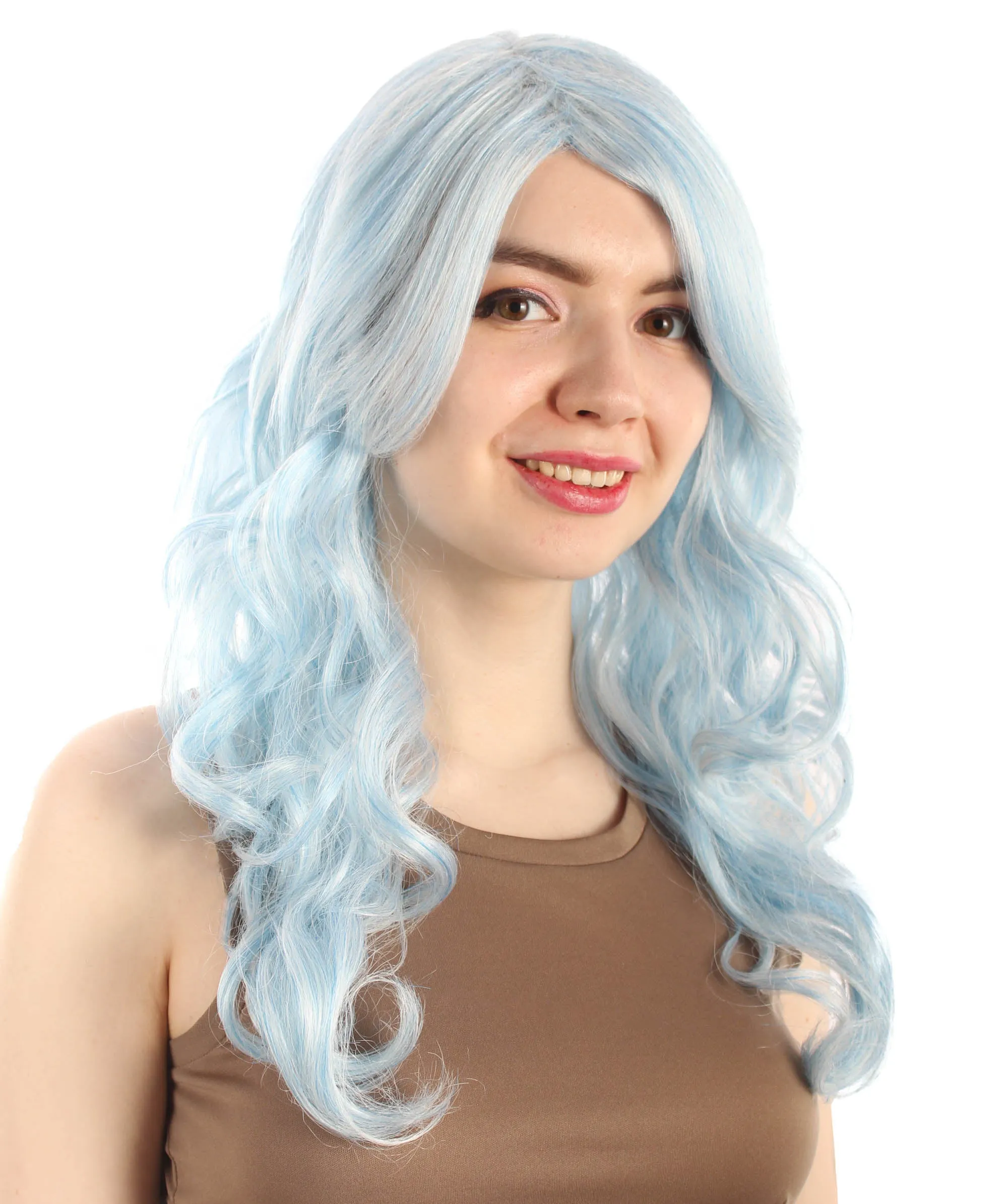 Adult Women's Carnival Mardi Gras Wavy Style Wig | Cosplay Halloween Wig | Multiple Colors Option | Premium Breathable Capless Cap