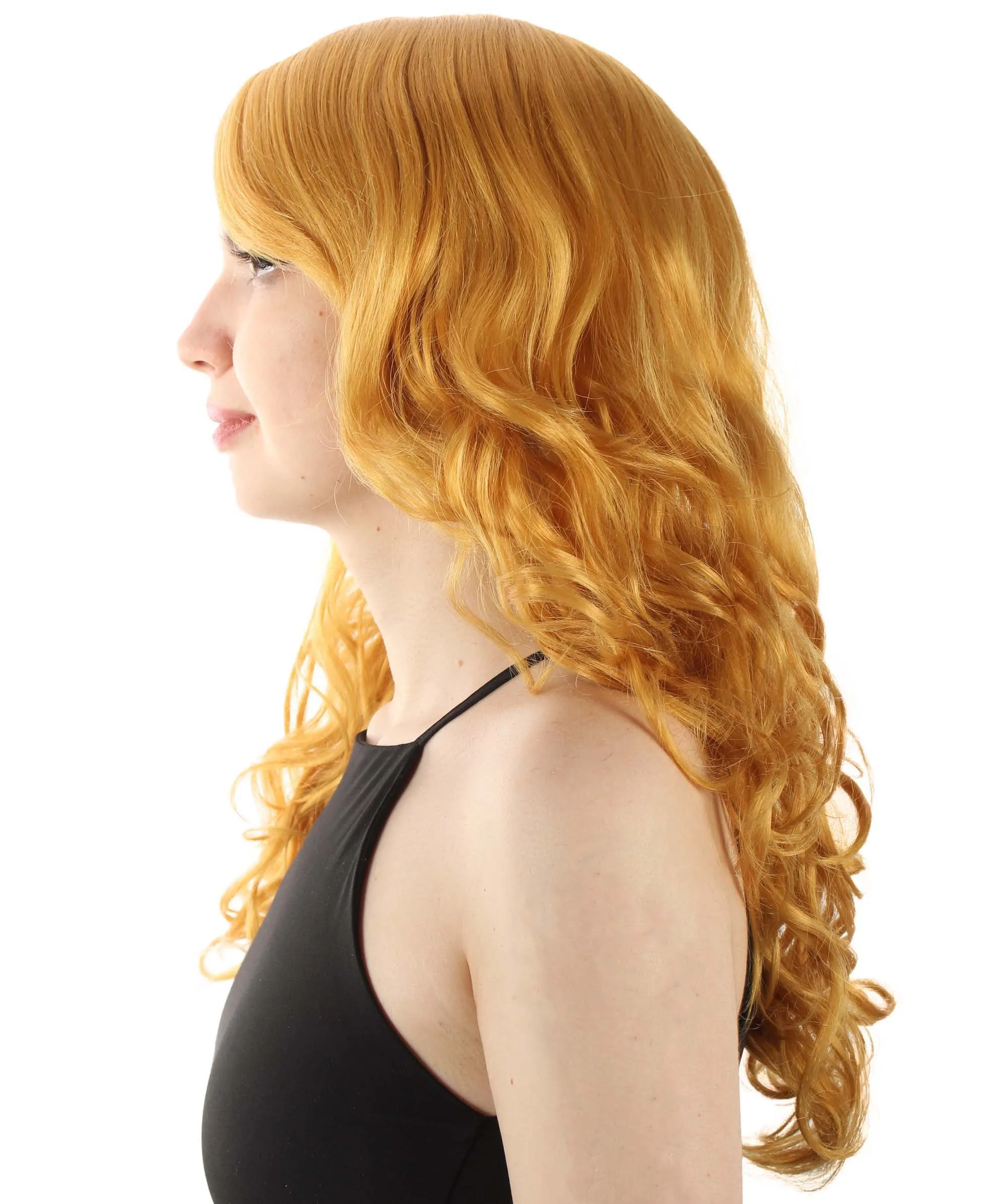 Adult Women's Carnival Mardi Gras Wavy Style Wig | Cosplay Halloween Wig | Multiple Colors Option | Premium Breathable Capless Cap