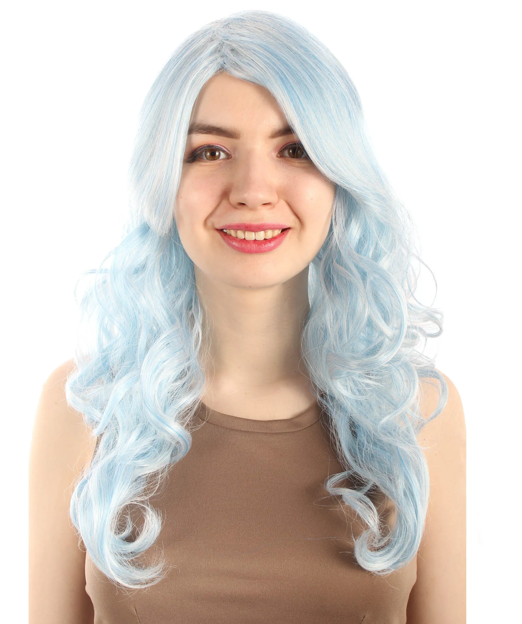 Adult Women's Carnival Mardi Gras Wavy Style Wig | Cosplay Halloween Wig | Multiple Colors Option | Premium Breathable Capless Cap