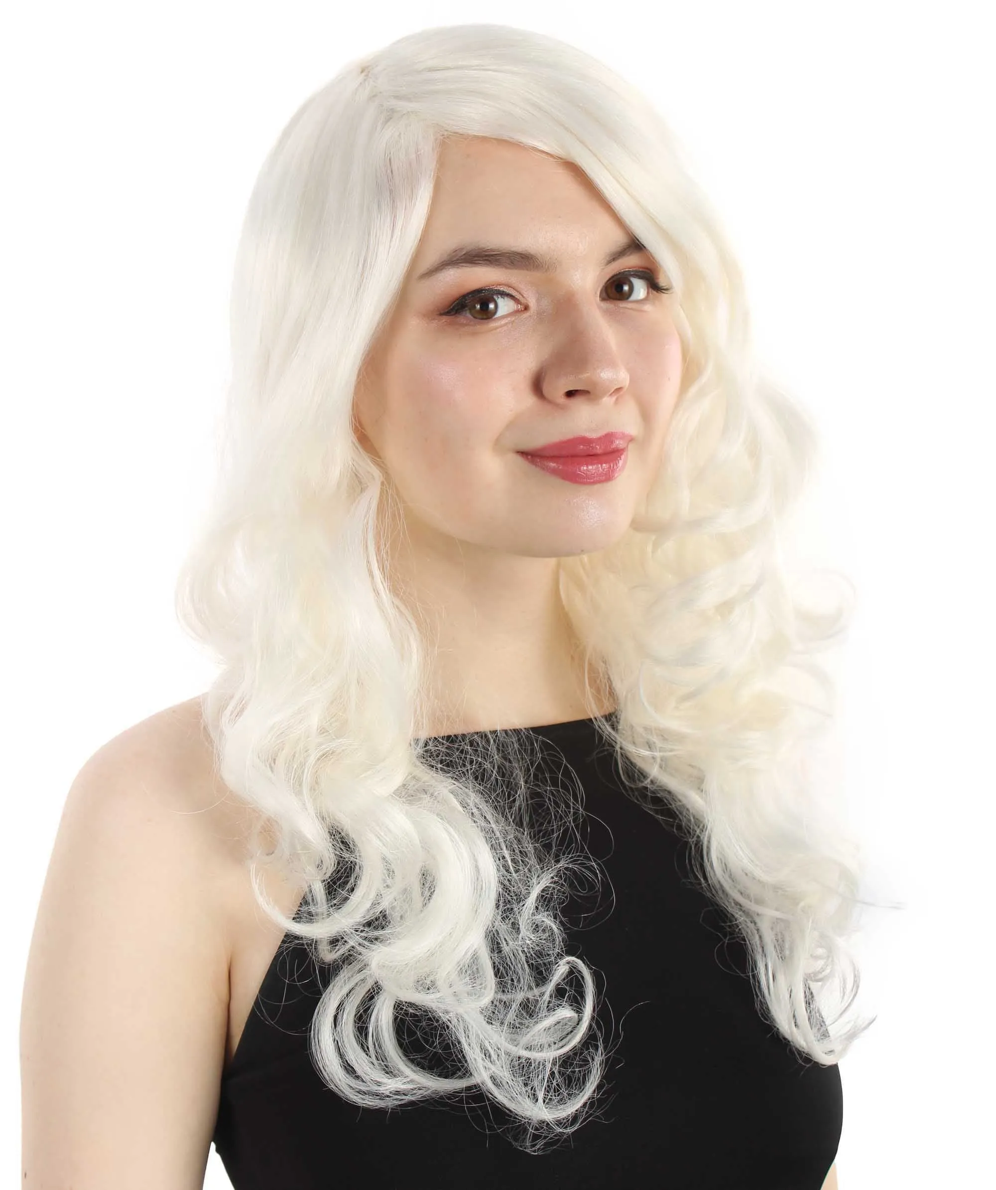 Adult Women's Carnival Mardi Gras Wavy Style Wig | Cosplay Halloween Wig | Multiple Colors Option | Premium Breathable Capless Cap