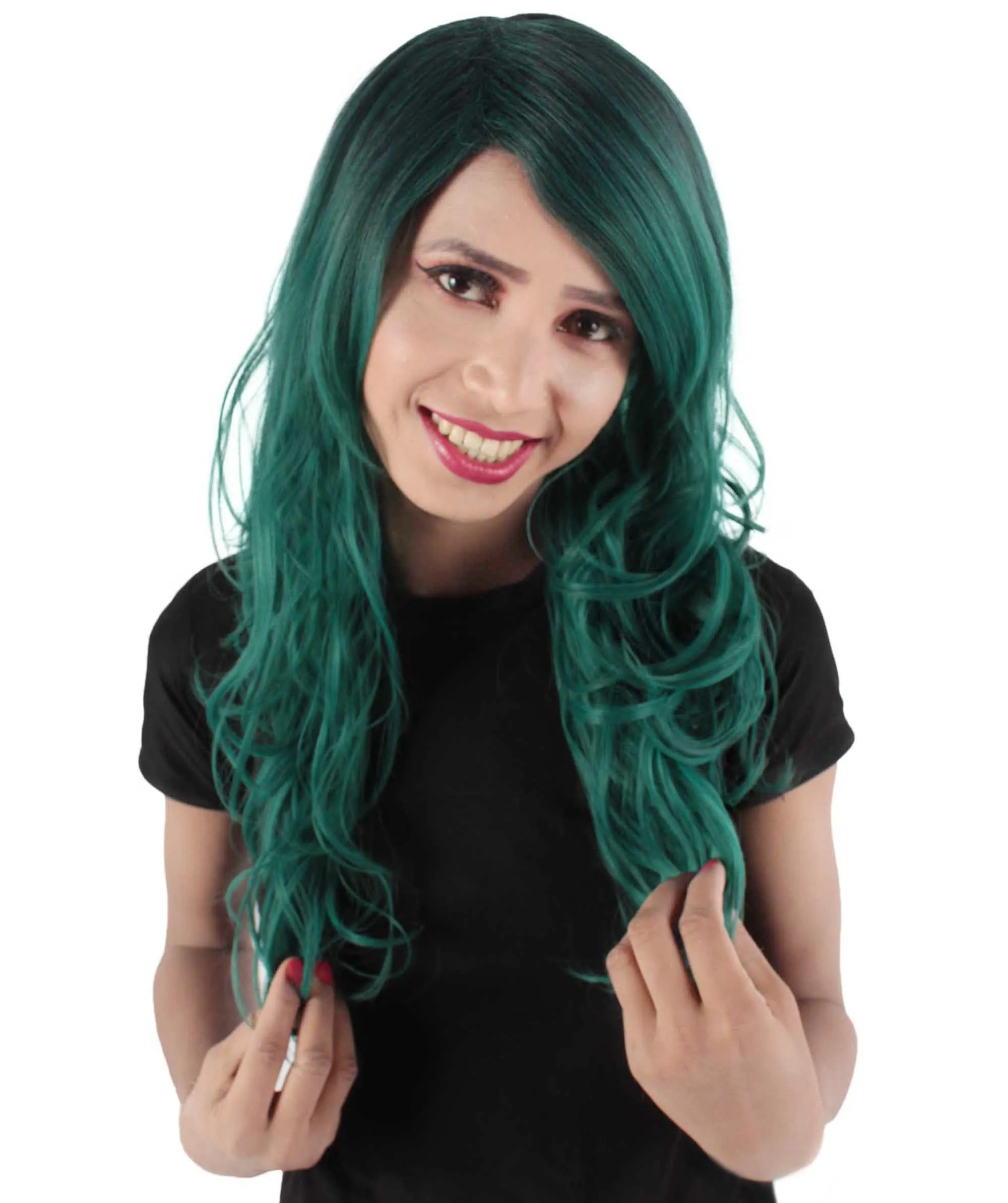 Adult Women's Carnival Mardi Gras Wavy Style Wig | Cosplay Halloween Wig | Multiple Colors Option | Premium Breathable Capless Cap