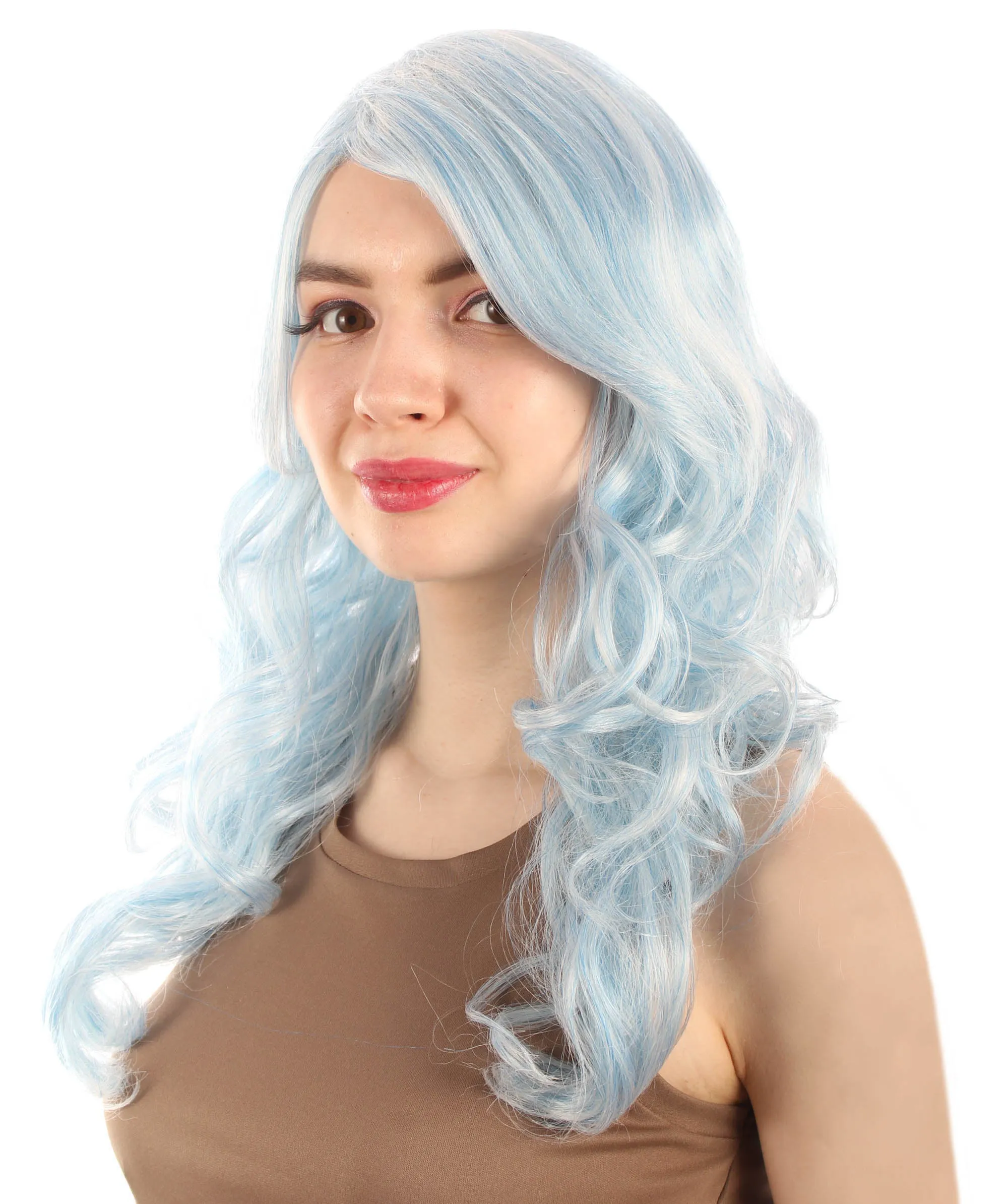 Adult Women's Carnival Mardi Gras Wavy Style Wig | Cosplay Halloween Wig | Multiple Colors Option | Premium Breathable Capless Cap