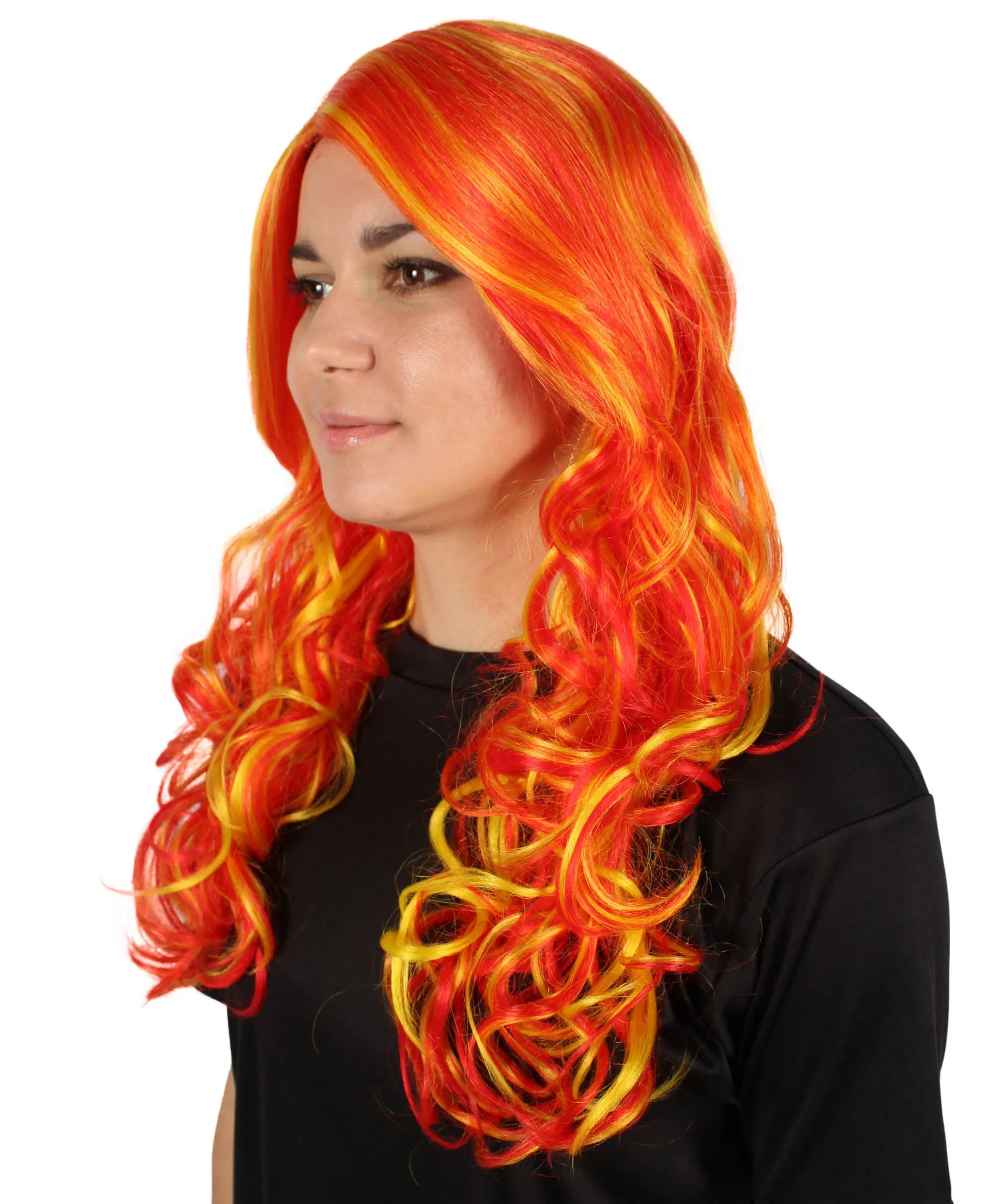 Adult Women's Carnival Mardi Gras Wavy Style Wig | Cosplay Halloween Wig | Multiple Colors Option | Premium Breathable Capless Cap