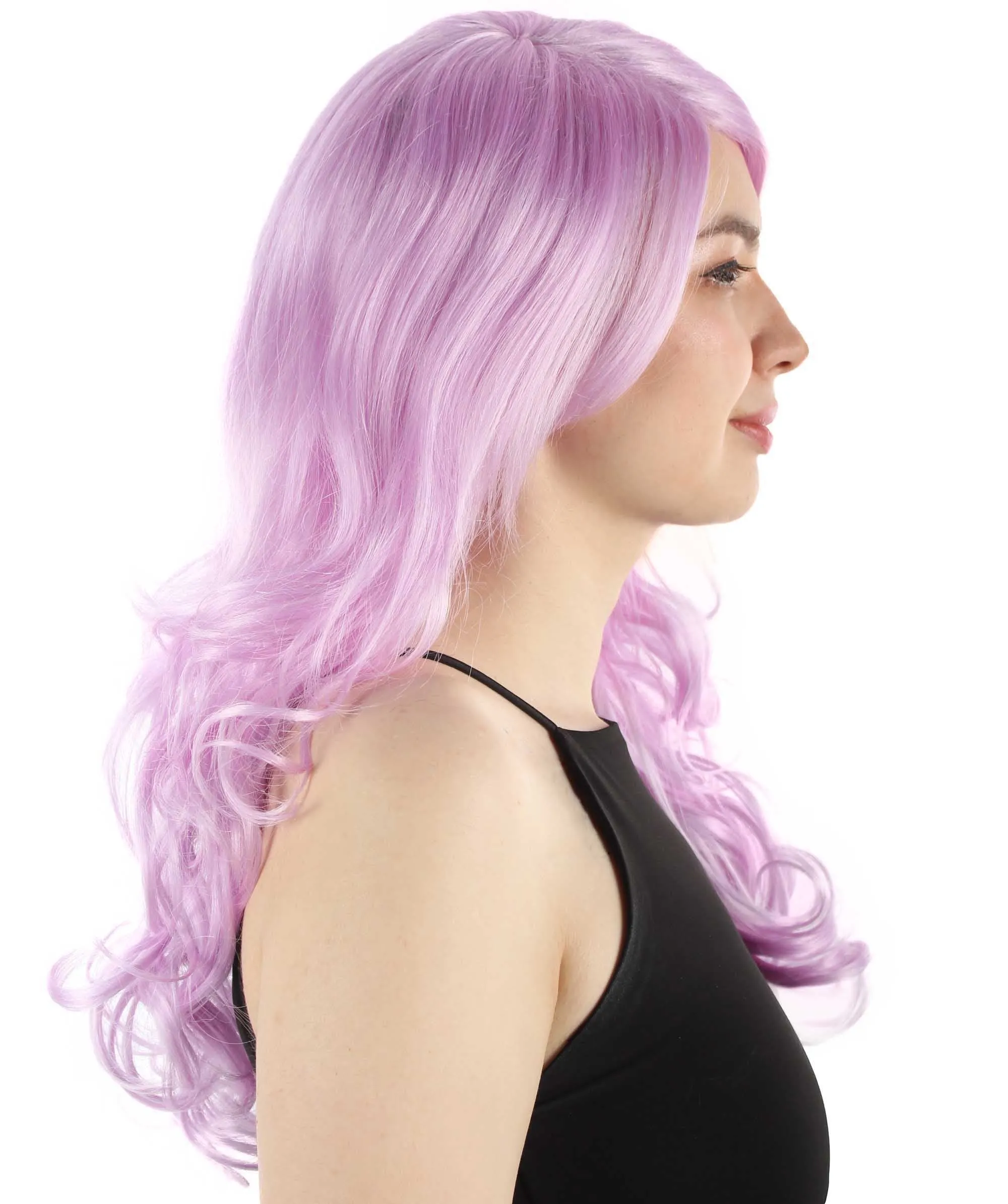 Adult Women's Carnival Mardi Gras Wavy Style Wig | Cosplay Halloween Wig | Multiple Colors Option | Premium Breathable Capless Cap