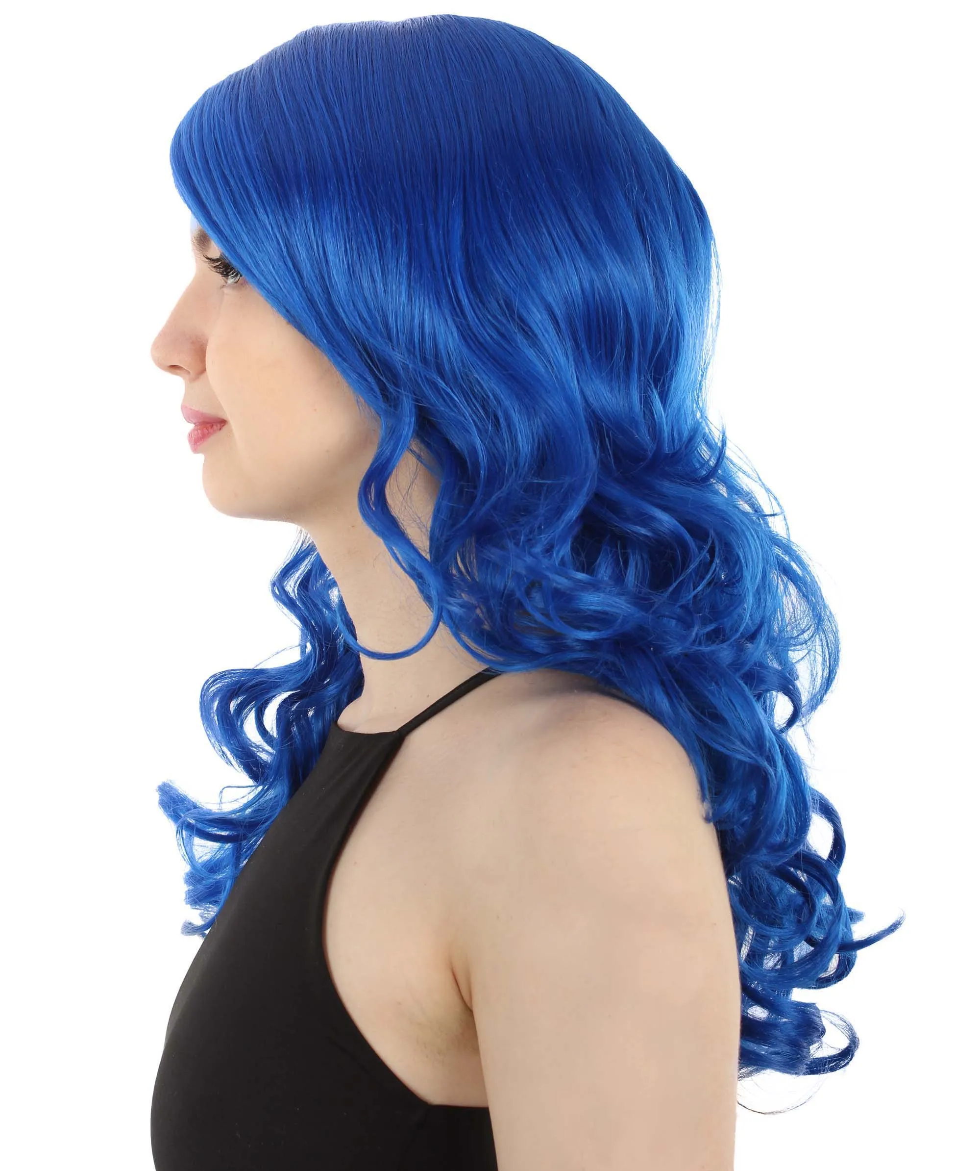 Adult Women's Carnival Mardi Gras Wavy Style Wig | Cosplay Halloween Wig | Multiple Colors Option | Premium Breathable Capless Cap
