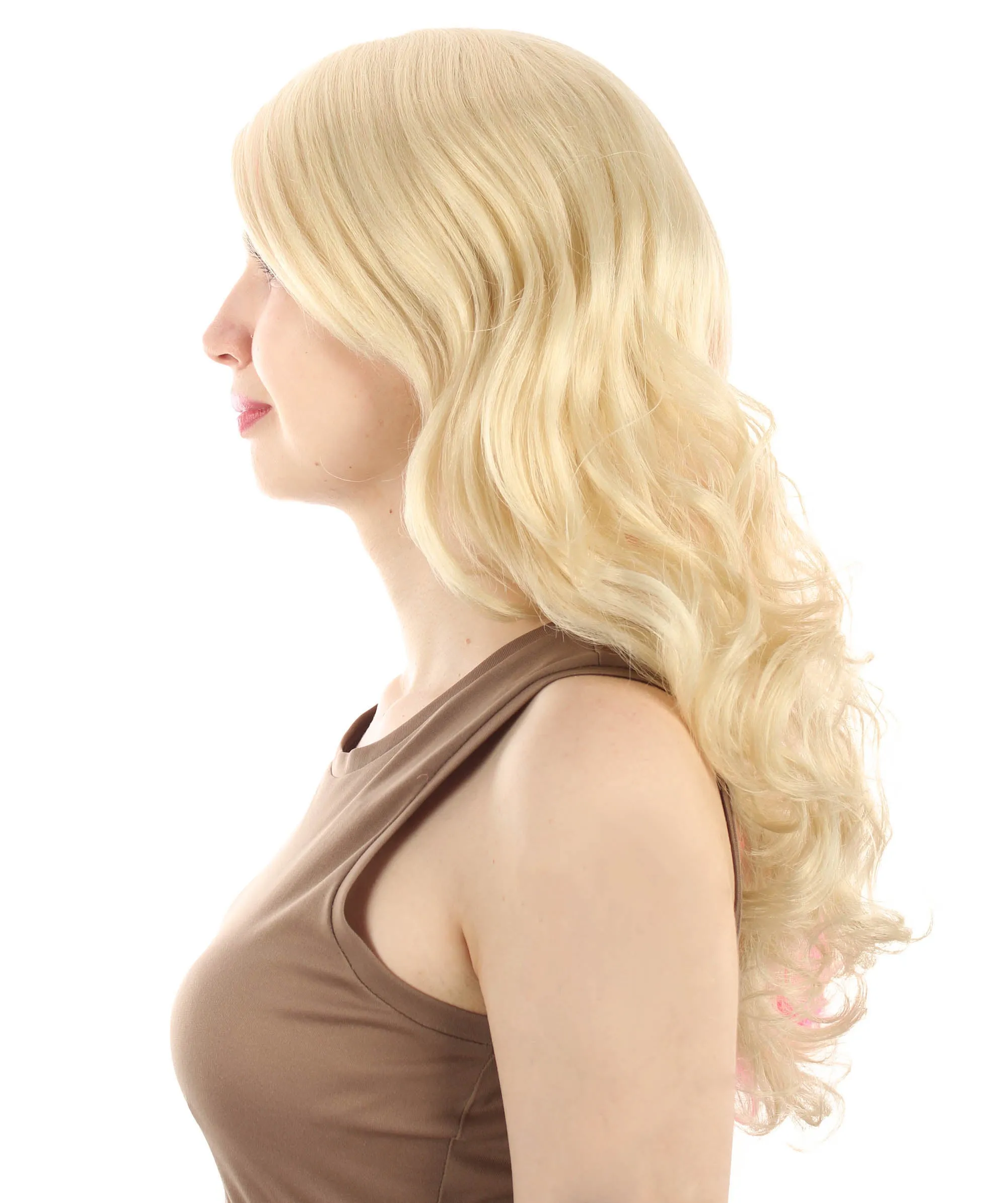 Adult Women's Carnival Mardi Gras Wavy Style Wig | Cosplay Halloween Wig | Multiple Colors Option | Premium Breathable Capless Cap