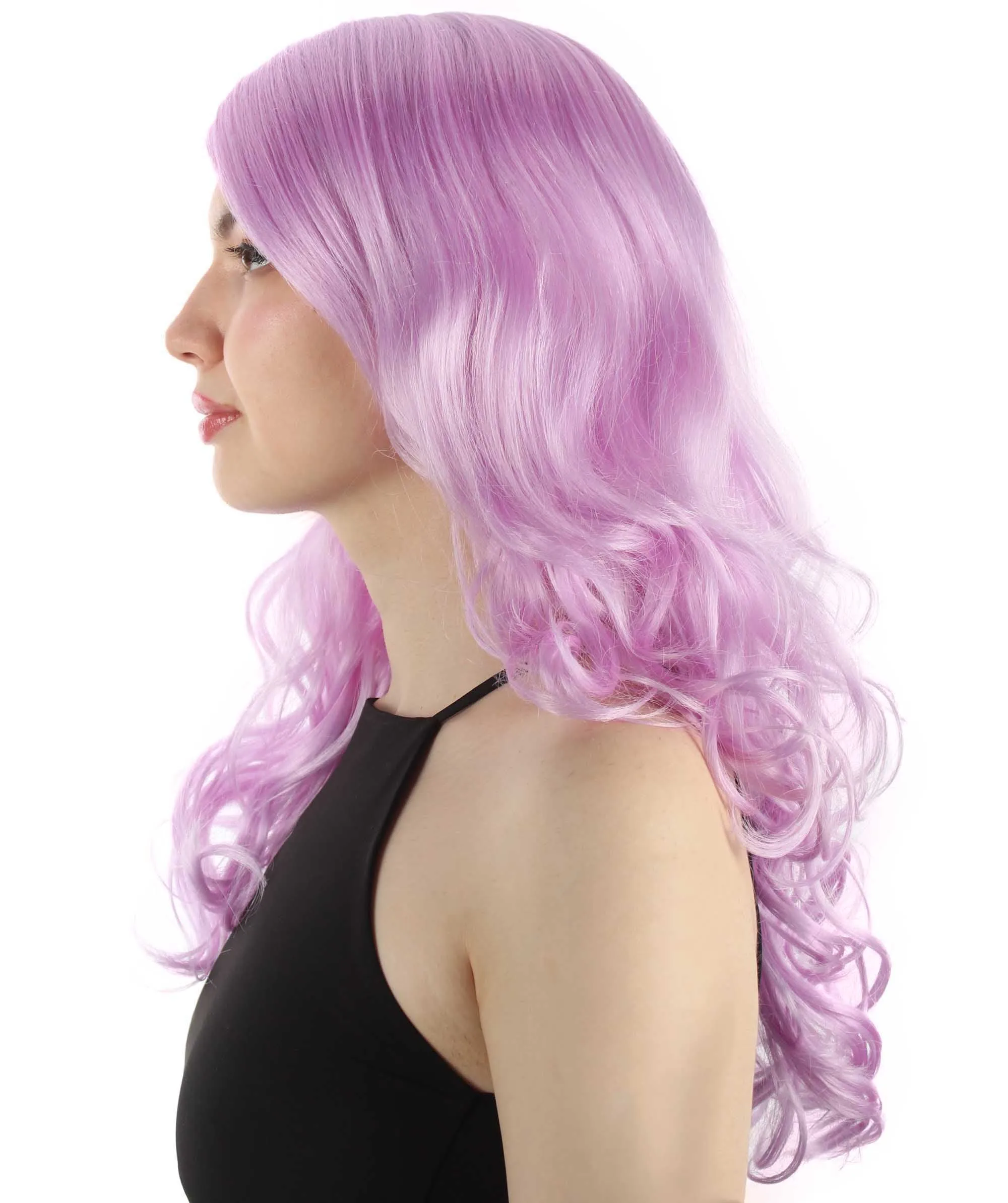 Adult Women's Carnival Mardi Gras Wavy Style Wig | Cosplay Halloween Wig | Multiple Colors Option | Premium Breathable Capless Cap