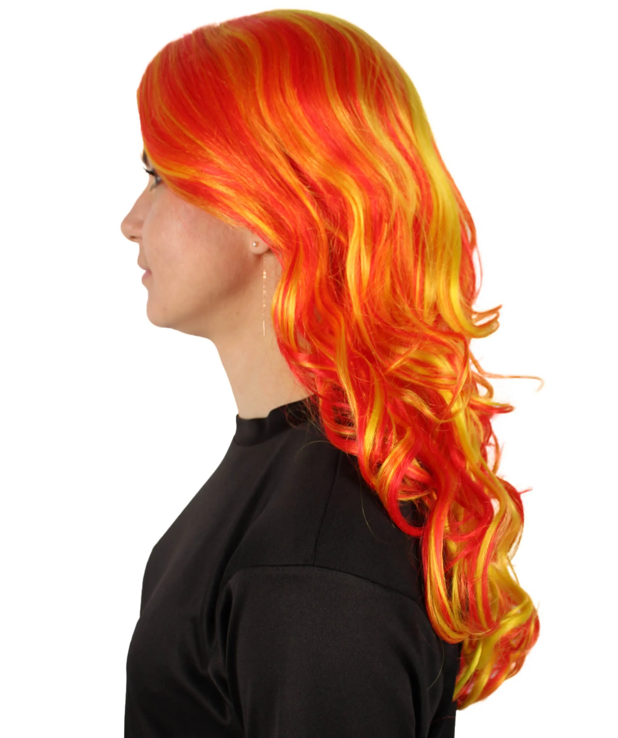 Adult Women's Carnival Mardi Gras Wavy Style Wig | Cosplay Halloween Wig | Multiple Colors Option | Premium Breathable Capless Cap