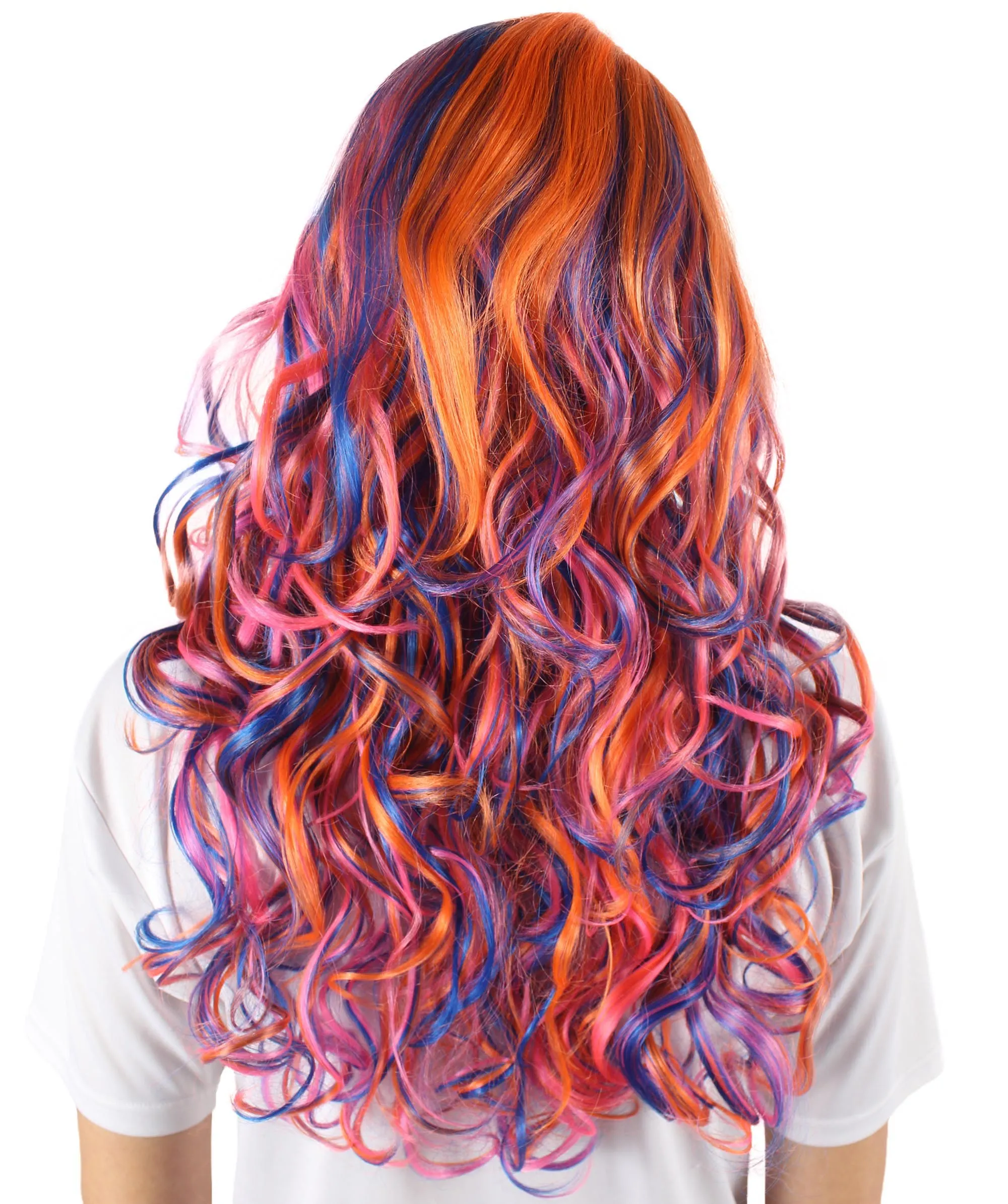 Adult Women's Carnival Mardi Gras Wavy Style Wig | Cosplay Halloween Wig | Multiple Colors Option | Premium Breathable Capless Cap