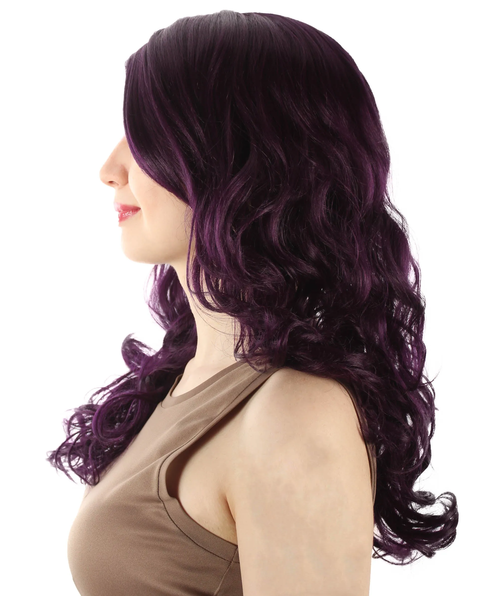 Adult Women's Carnival Mardi Gras Wavy Style Wig | Cosplay Halloween Wig | Multiple Colors Option | Premium Breathable Capless Cap