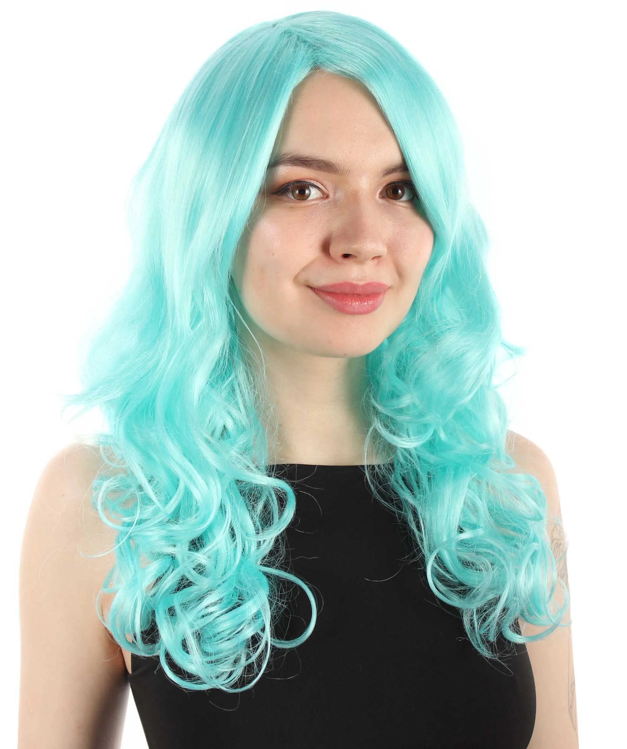 Adult Women's Carnival Mardi Gras Wavy Style Wig | Cosplay Halloween Wig | Multiple Colors Option | Premium Breathable Capless Cap