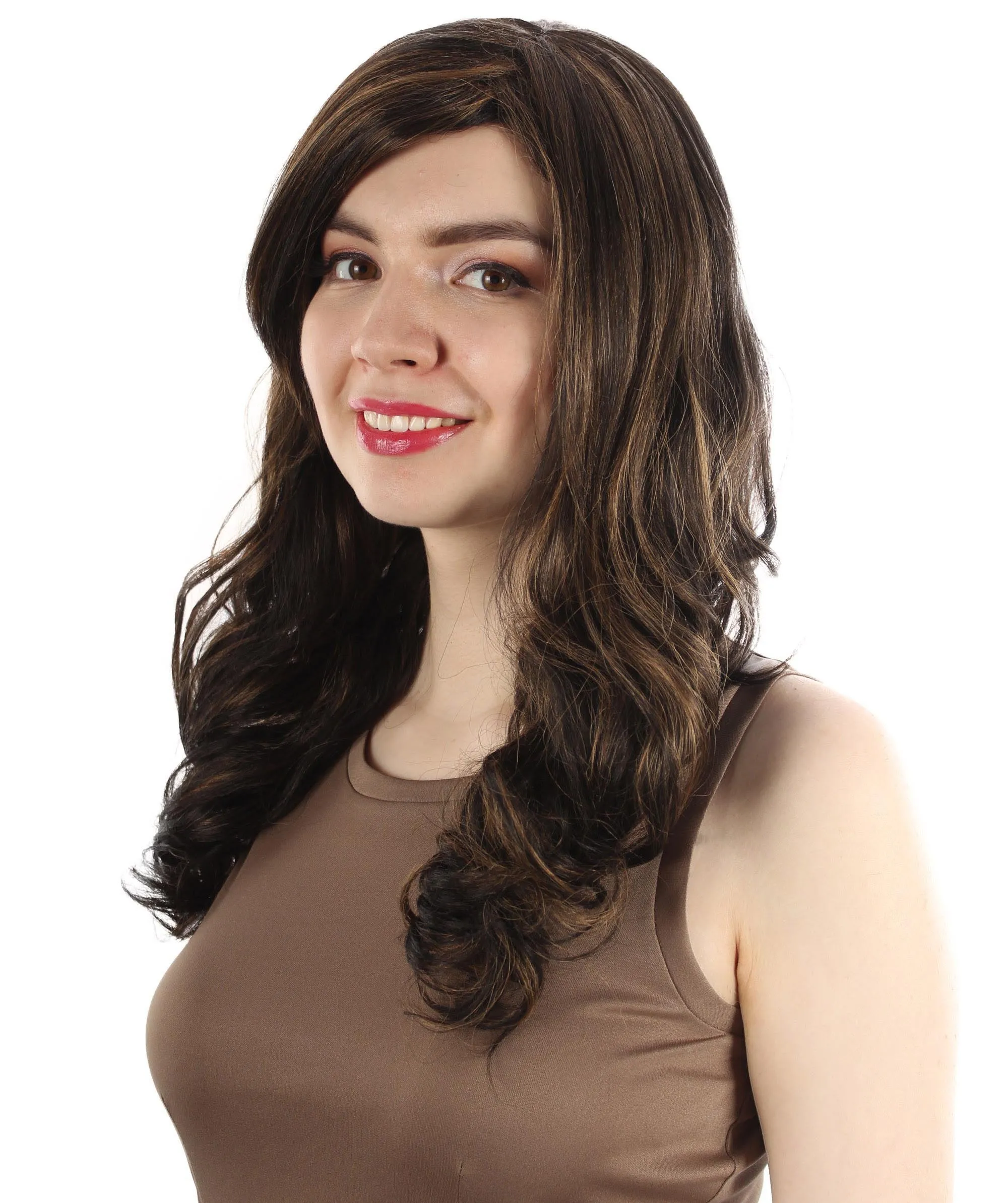 Adult Women's Carnival Mardi Gras Wavy Style Wig | Cosplay Halloween Wig | Multiple Colors Option | Premium Breathable Capless Cap