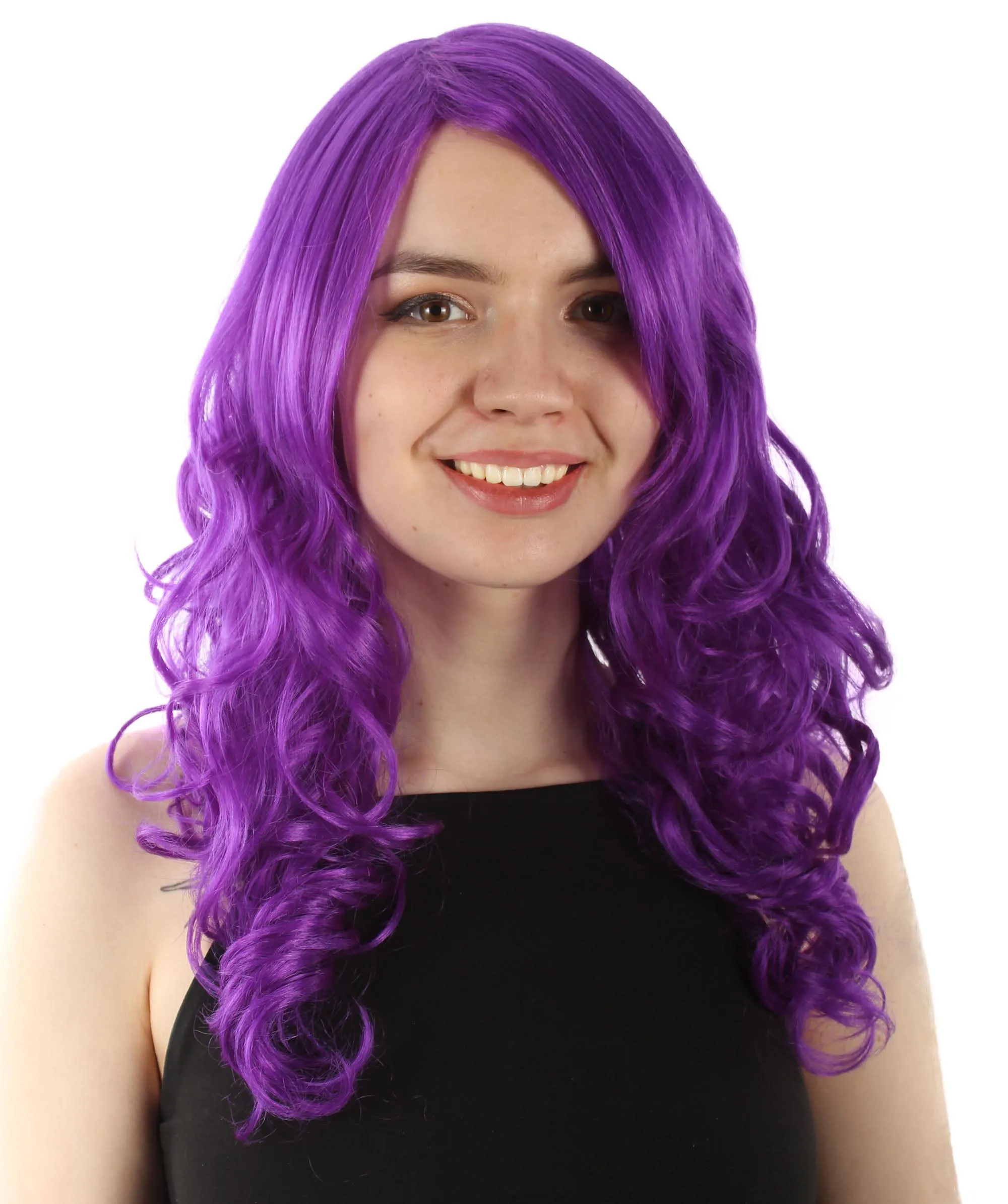 Adult Women's Carnival Mardi Gras Wavy Style Wig | Cosplay Halloween Wig | Multiple Colors Option | Premium Breathable Capless Cap