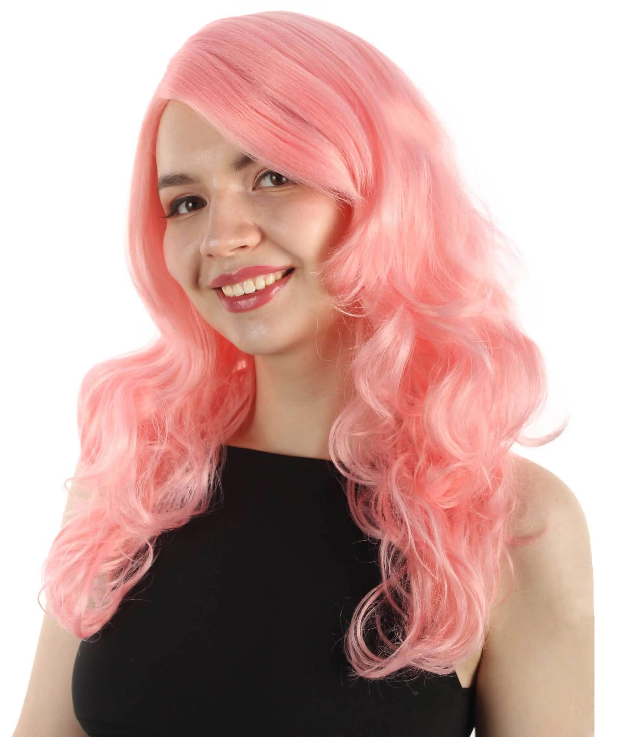 Adult Women's Carnival Mardi Gras Wavy Style Wig | Cosplay Halloween Wig | Multiple Colors Option | Premium Breathable Capless Cap