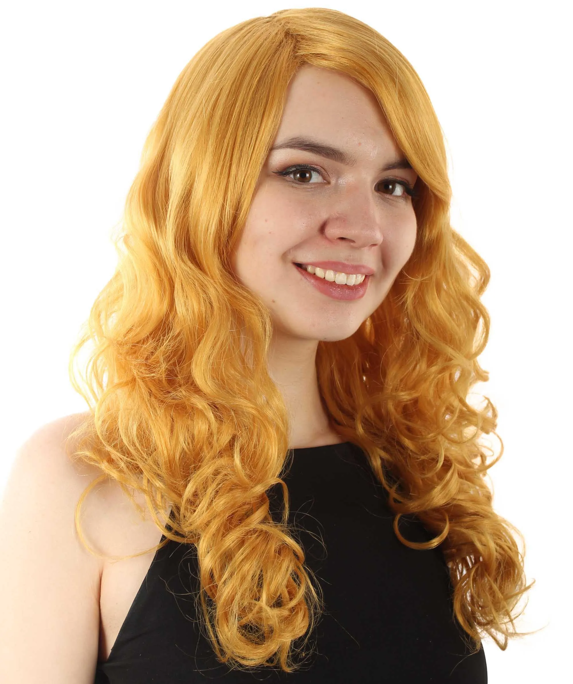 Adult Women's Carnival Mardi Gras Wavy Style Wig | Cosplay Halloween Wig | Multiple Colors Option | Premium Breathable Capless Cap
