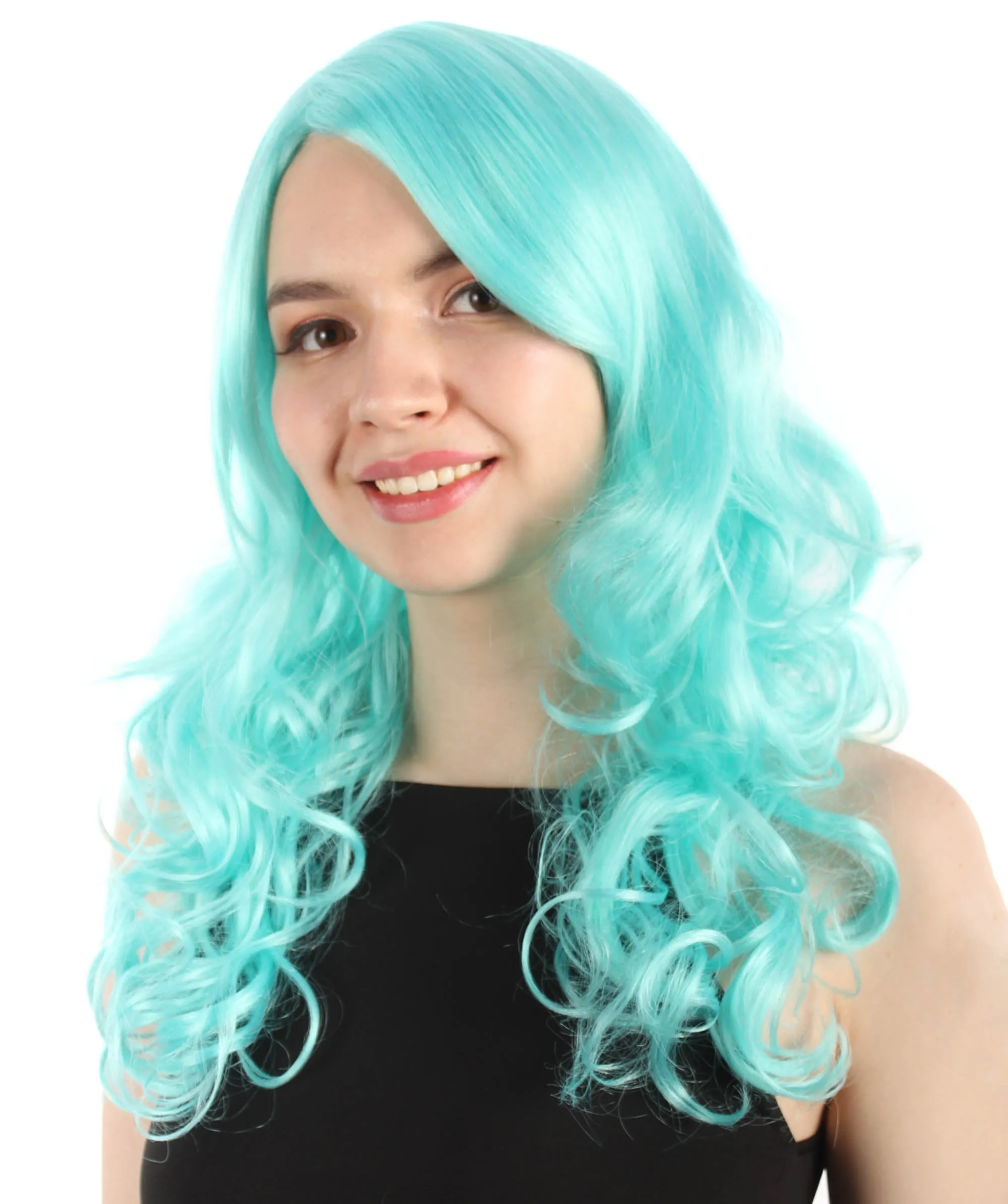 Adult Women's Carnival Mardi Gras Wavy Style Wig | Cosplay Halloween Wig | Multiple Colors Option | Premium Breathable Capless Cap
