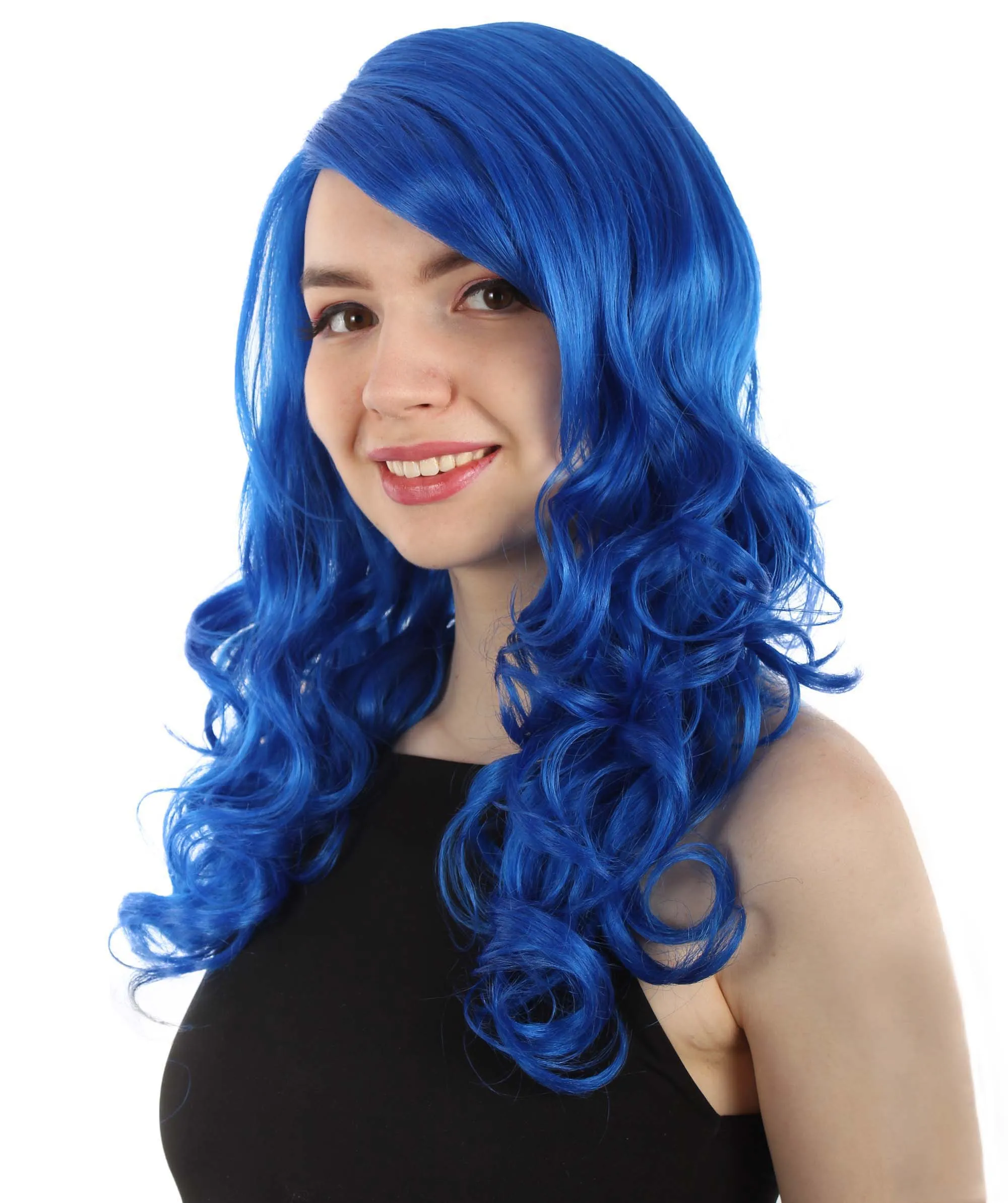 Adult Women's Carnival Mardi Gras Wavy Style Wig | Cosplay Halloween Wig | Multiple Colors Option | Premium Breathable Capless Cap