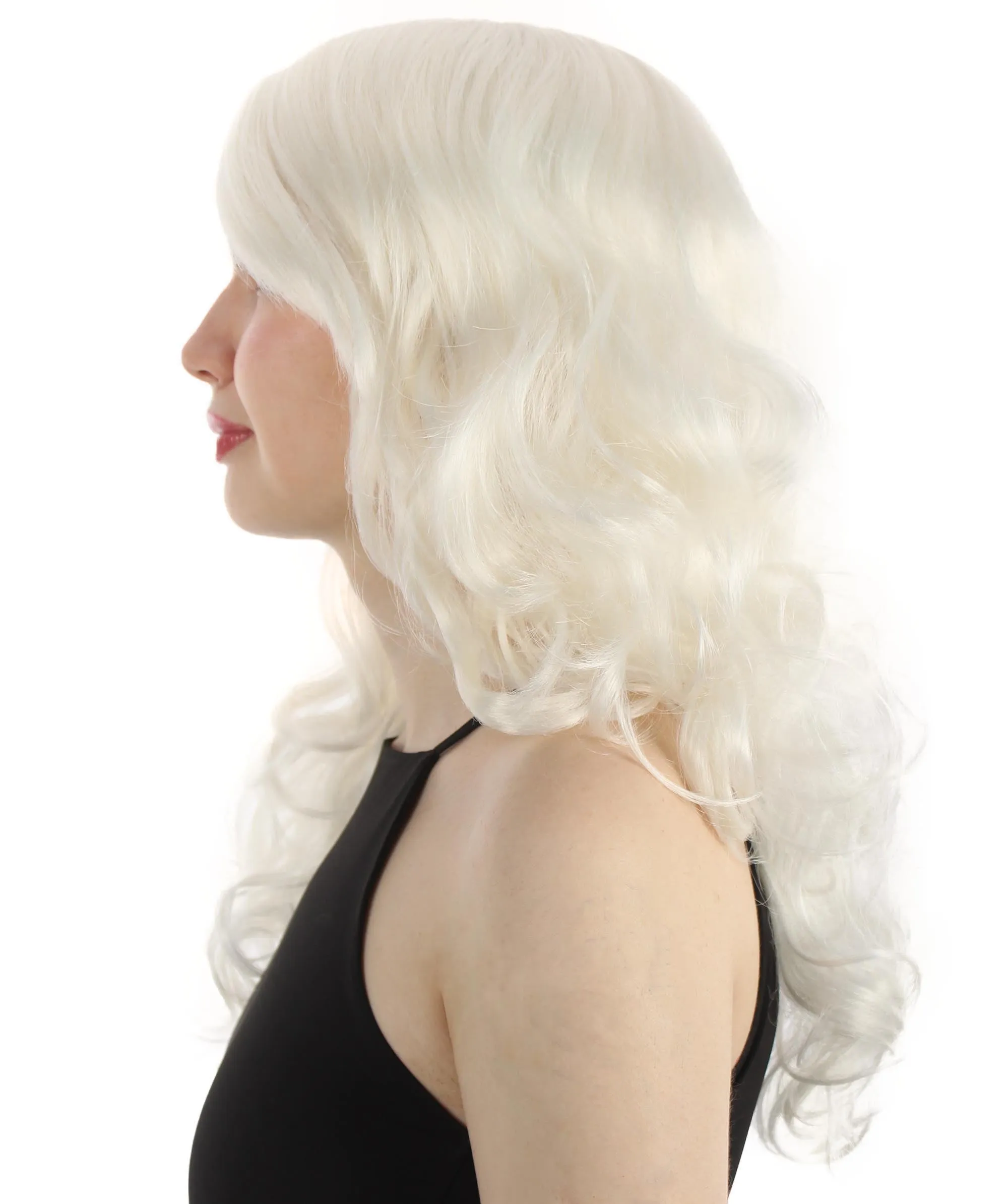 Adult Women's Carnival Mardi Gras Wavy Style Wig | Cosplay Halloween Wig | Multiple Colors Option | Premium Breathable Capless Cap