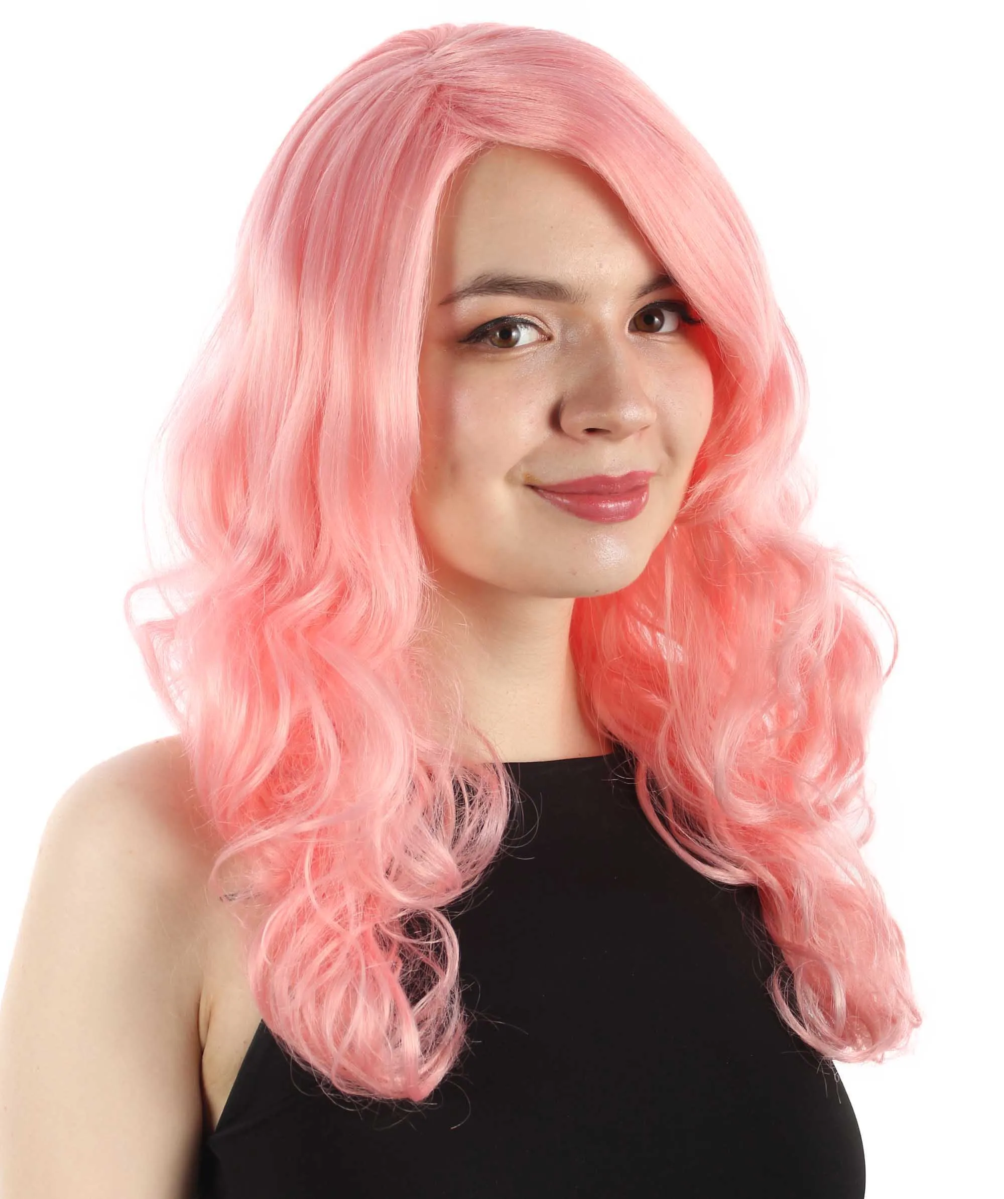 Adult Women's Carnival Mardi Gras Wavy Style Wig | Cosplay Halloween Wig | Multiple Colors Option | Premium Breathable Capless Cap