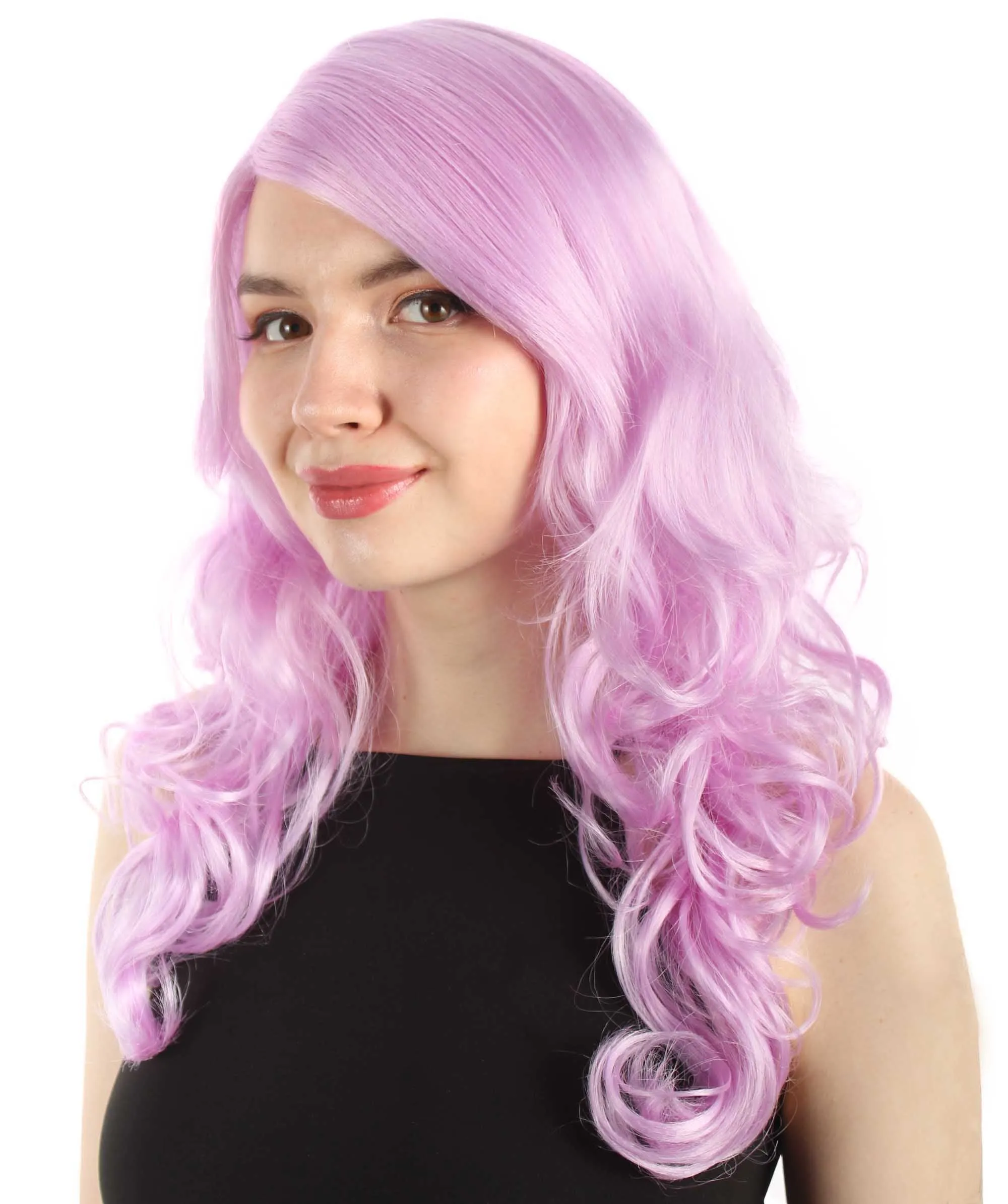 Adult Women's Carnival Mardi Gras Wavy Style Wig | Cosplay Halloween Wig | Multiple Colors Option | Premium Breathable Capless Cap