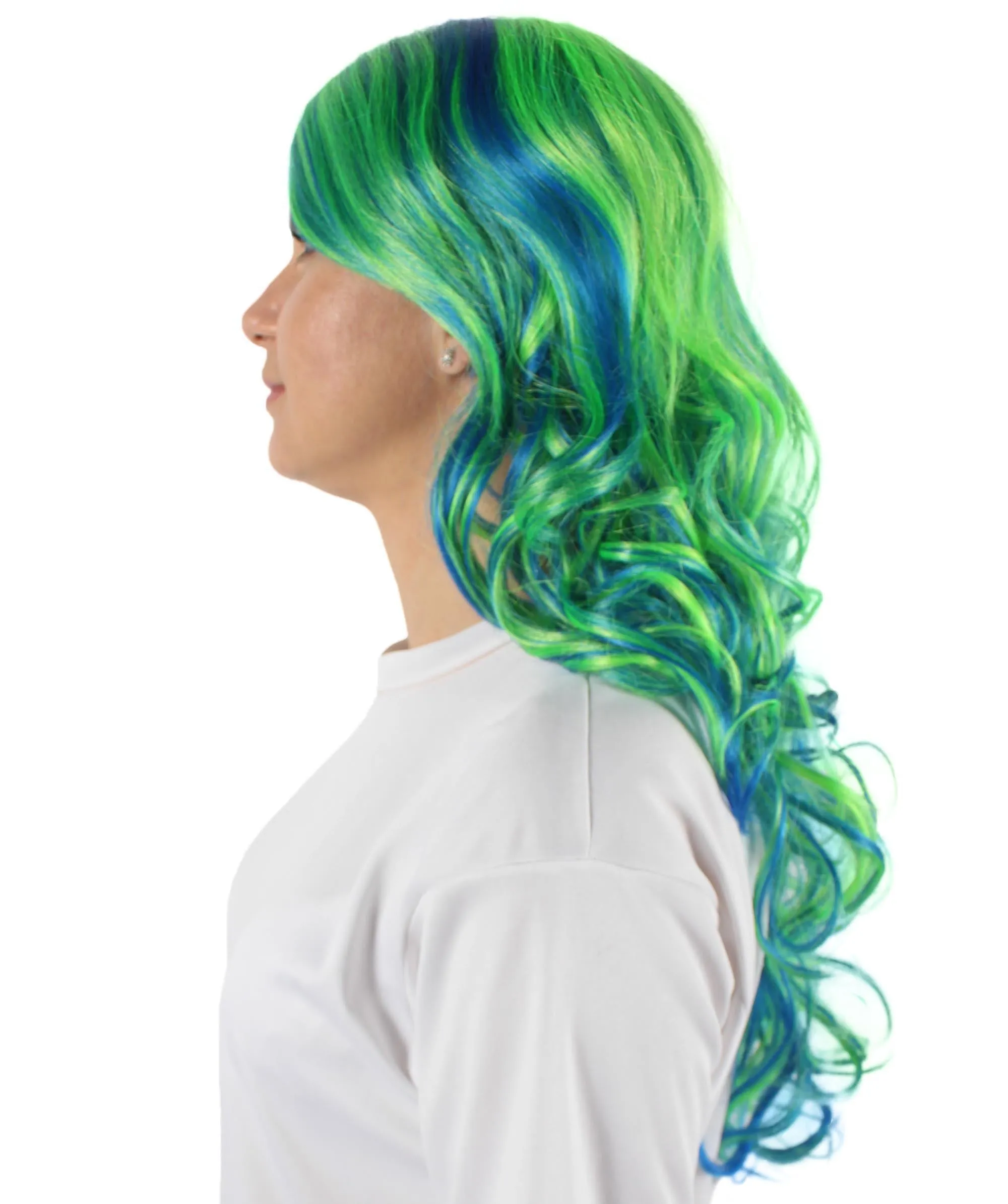 Adult Women's Carnival Mardi Gras Wavy Style Wig | Cosplay Halloween Wig | Multiple Colors Option | Premium Breathable Capless Cap