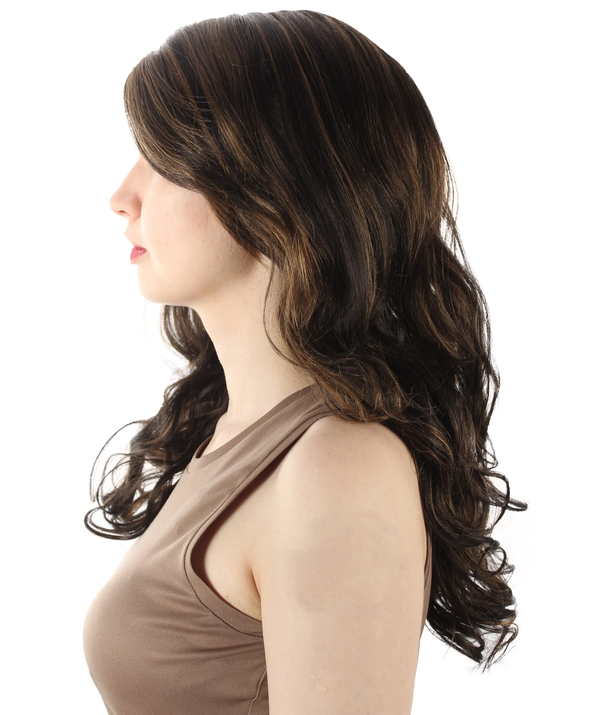 Adult Women's Carnival Mardi Gras Wavy Style Wig | Cosplay Halloween Wig | Multiple Colors Option | Premium Breathable Capless Cap