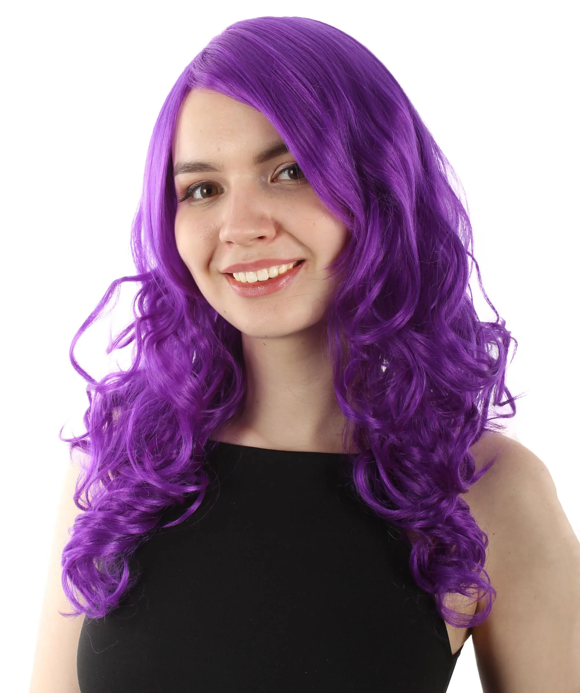Adult Women's Carnival Mardi Gras Wavy Style Wig | Cosplay Halloween Wig | Multiple Colors Option | Premium Breathable Capless Cap