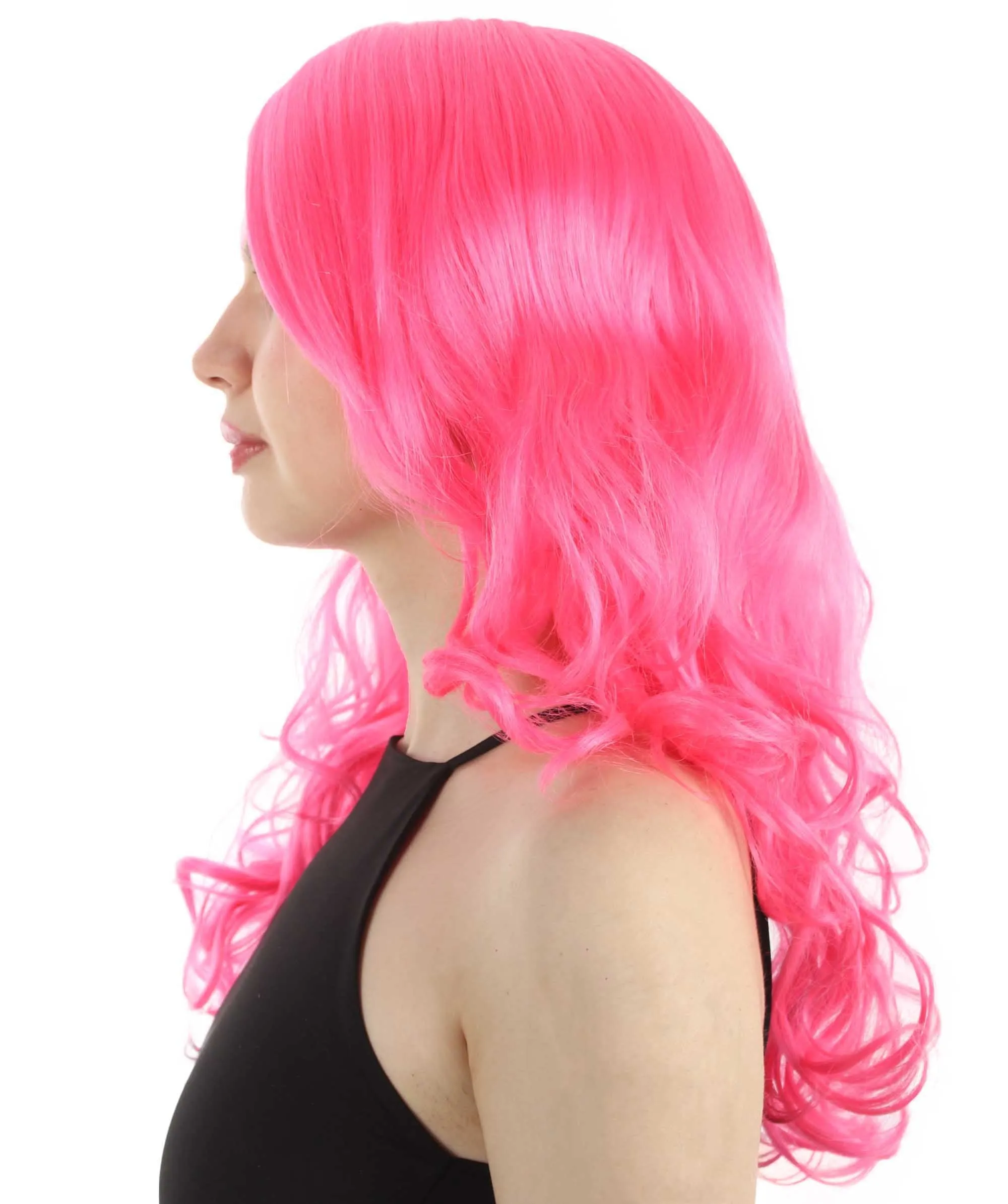 Adult Women's Carnival Mardi Gras Wavy Style Wig | Cosplay Halloween Wig | Multiple Colors Option | Premium Breathable Capless Cap