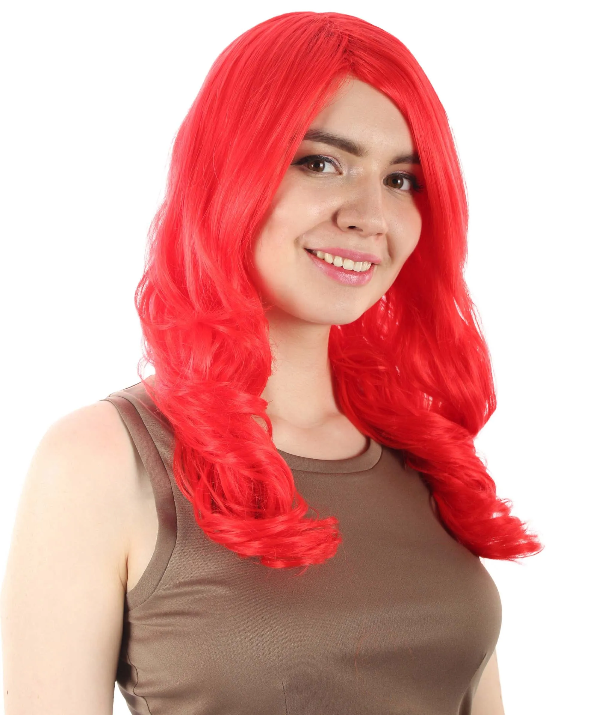 Adult Women's Carnival Mardi Gras Wavy Style Wig | Cosplay Halloween Wig | Multiple Colors Option | Premium Breathable Capless Cap