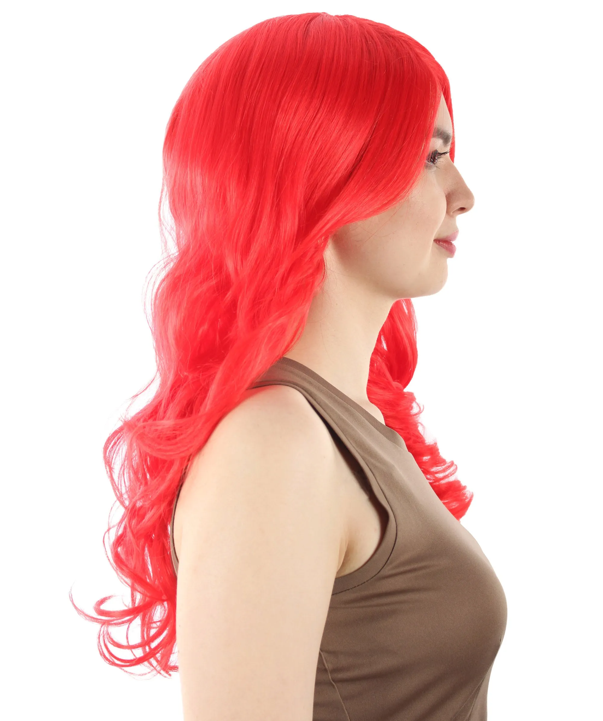 Adult Women's Carnival Mardi Gras Wavy Style Wig | Cosplay Halloween Wig | Multiple Colors Option | Premium Breathable Capless Cap