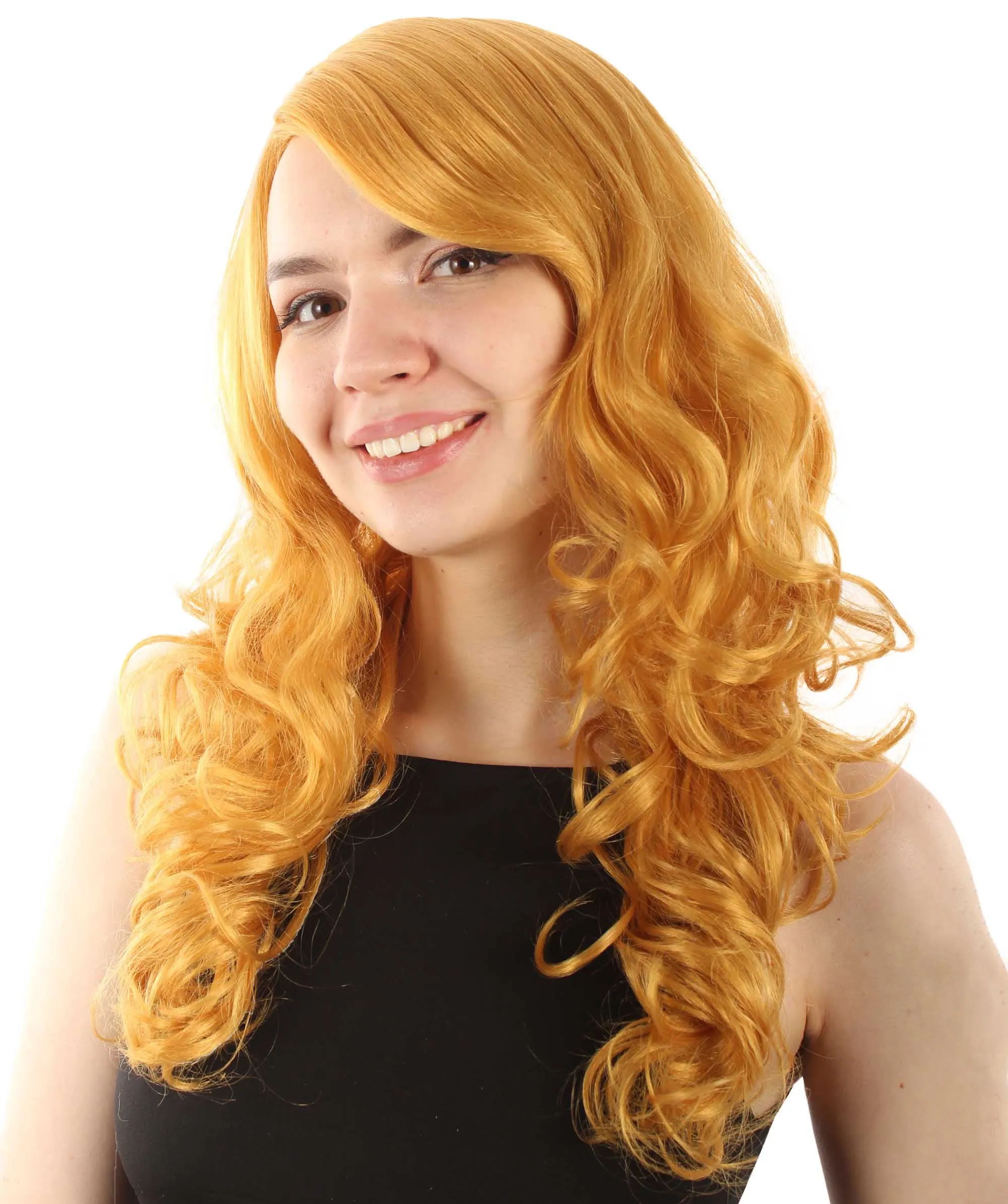 Adult Women's Carnival Mardi Gras Wavy Style Wig | Cosplay Halloween Wig | Multiple Colors Option | Premium Breathable Capless Cap