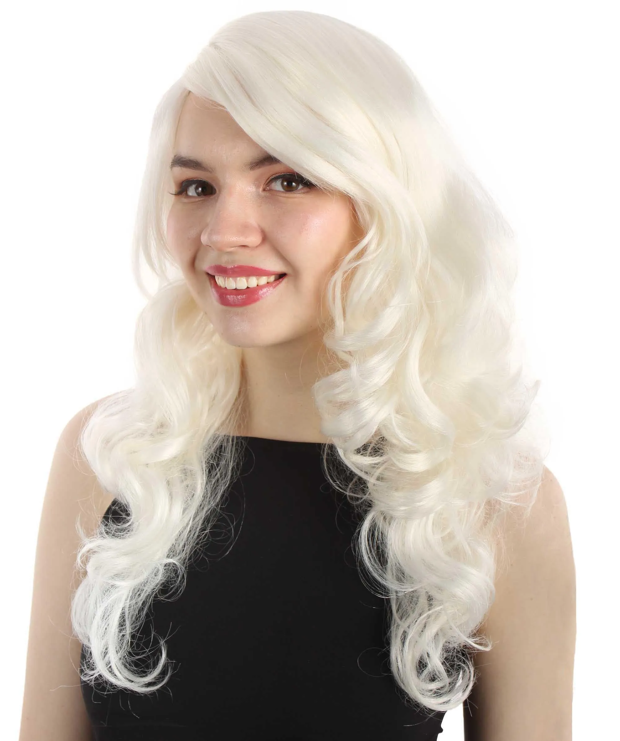 Adult Women's Carnival Mardi Gras Wavy Style Wig | Cosplay Halloween Wig | Multiple Colors Option | Premium Breathable Capless Cap