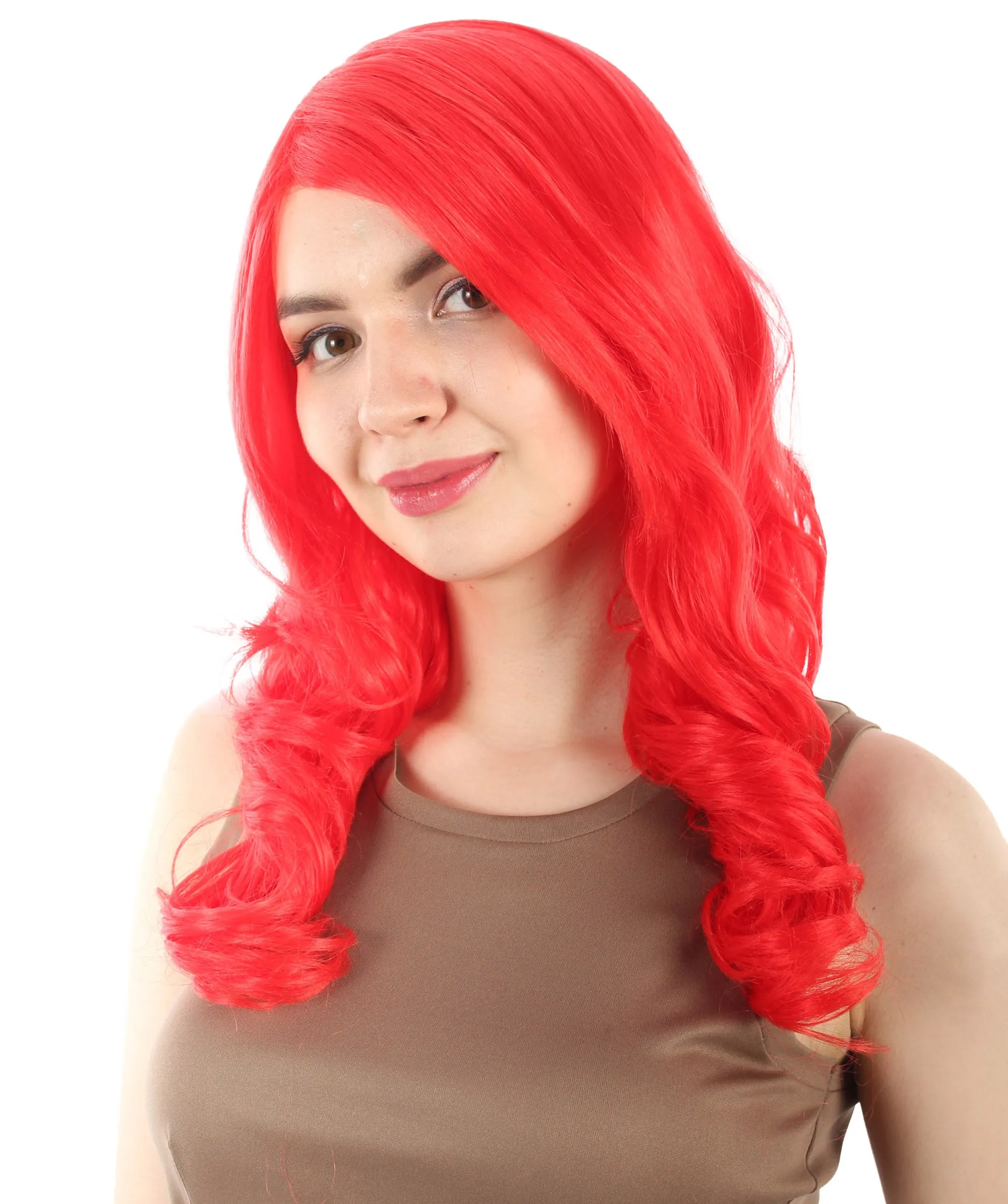 Adult Women's Carnival Mardi Gras Wavy Style Wig | Cosplay Halloween Wig | Multiple Colors Option | Premium Breathable Capless Cap