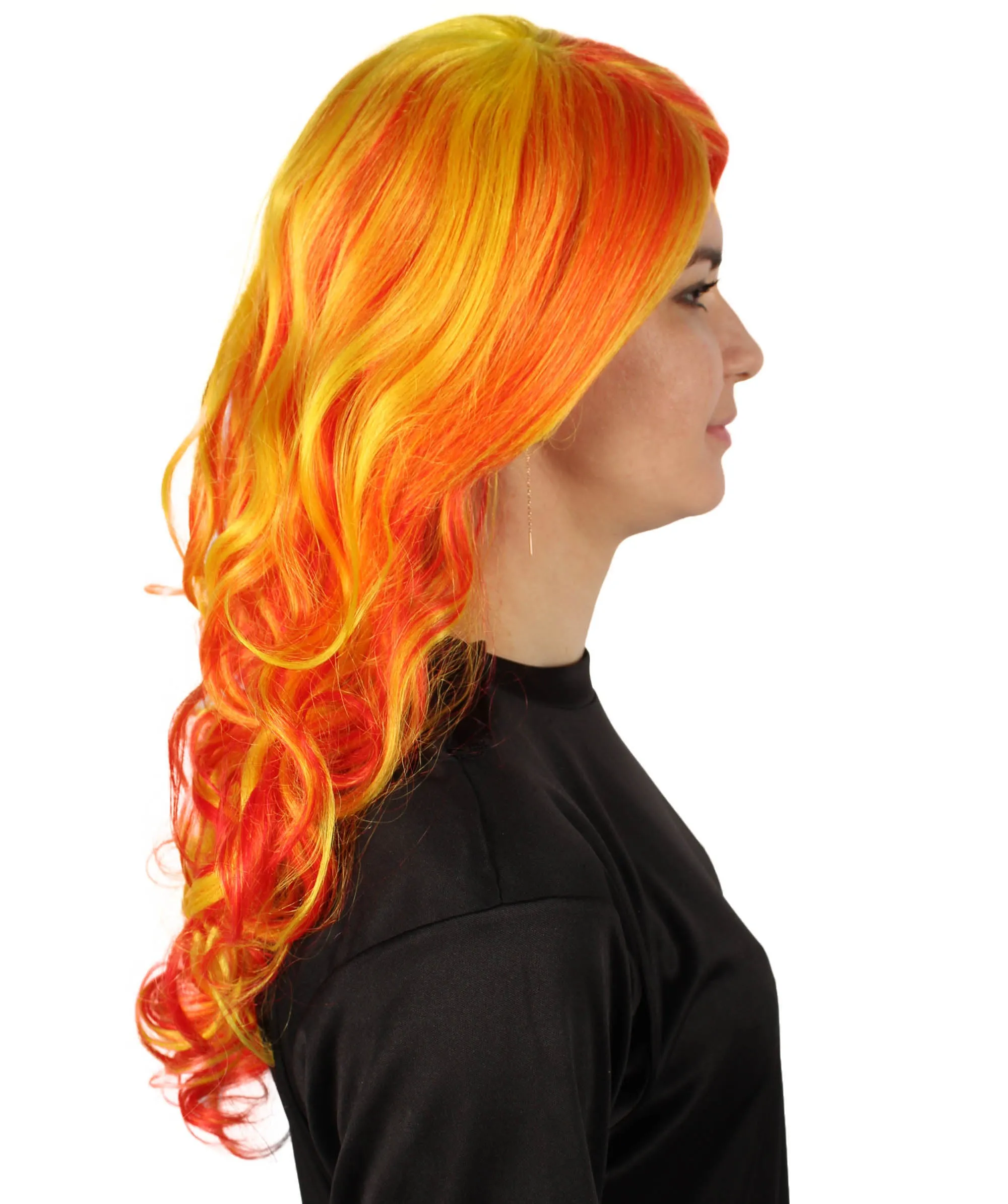 Adult Women's Carnival Mardi Gras Wavy Style Wig | Cosplay Halloween Wig | Multiple Colors Option | Premium Breathable Capless Cap