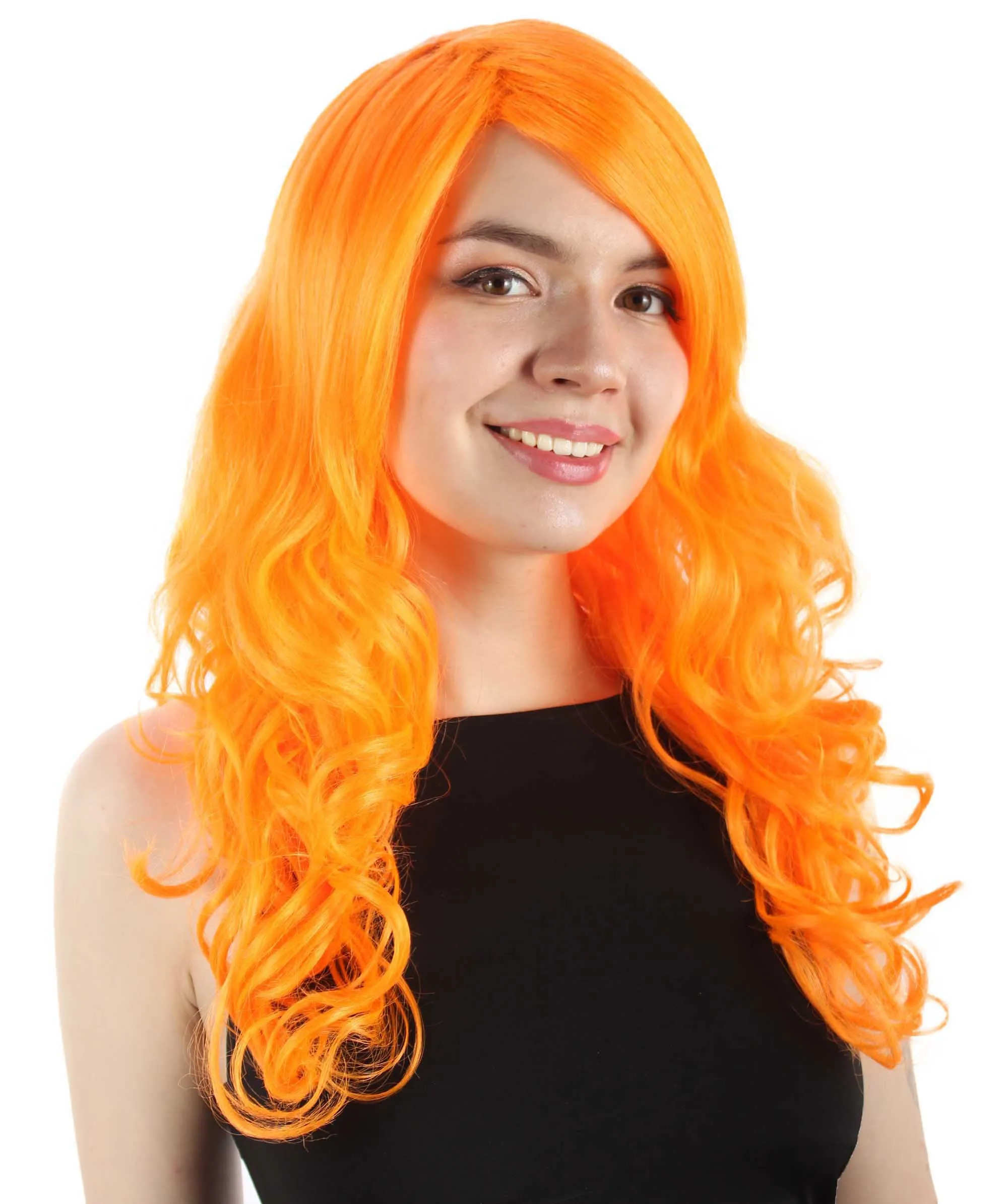 Adult Women's Carnival Mardi Gras Wavy Style Wig | Cosplay Halloween Wig | Multiple Colors Option | Premium Breathable Capless Cap