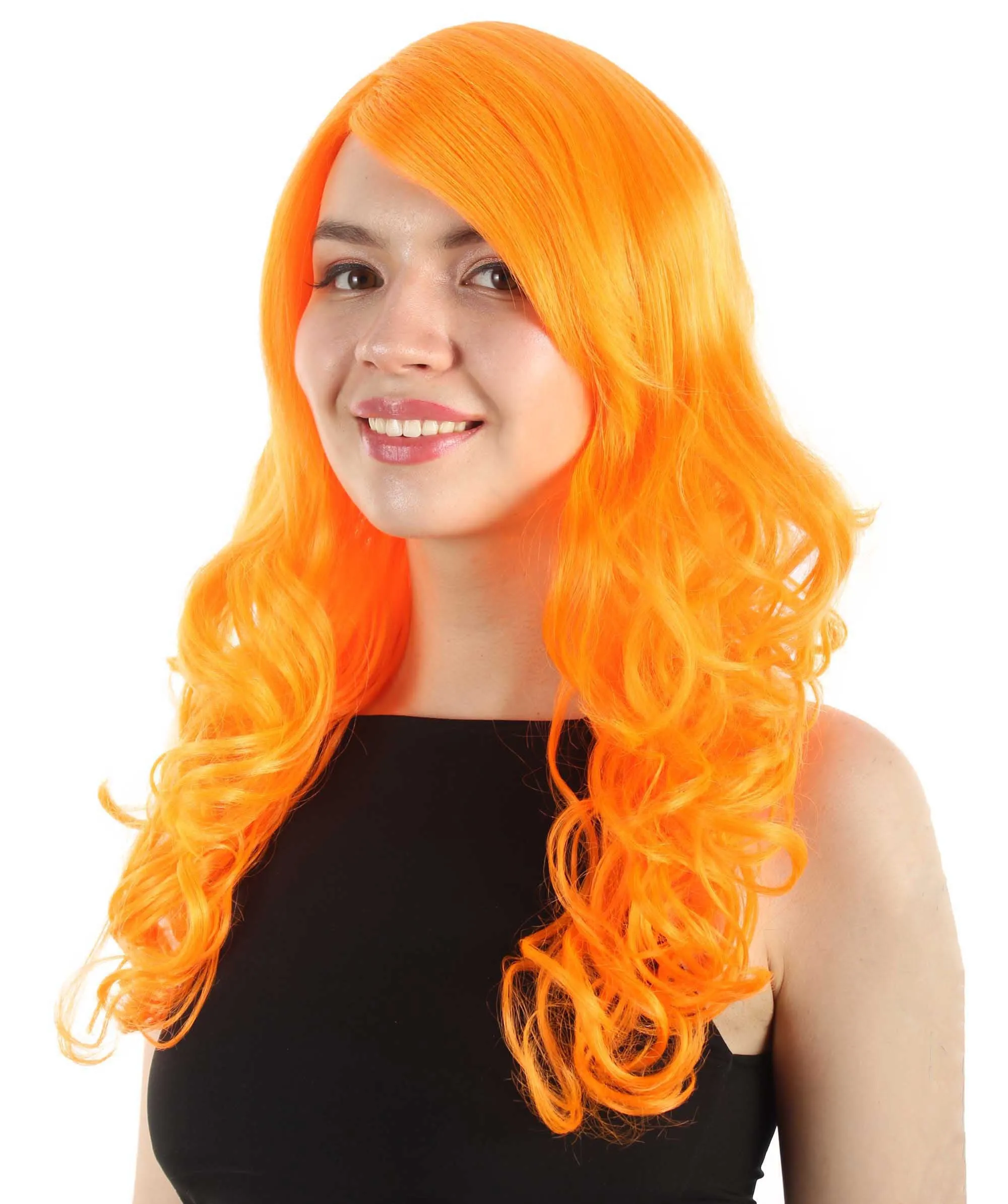 Adult Women's Carnival Mardi Gras Wavy Style Wig | Cosplay Halloween Wig | Multiple Colors Option | Premium Breathable Capless Cap