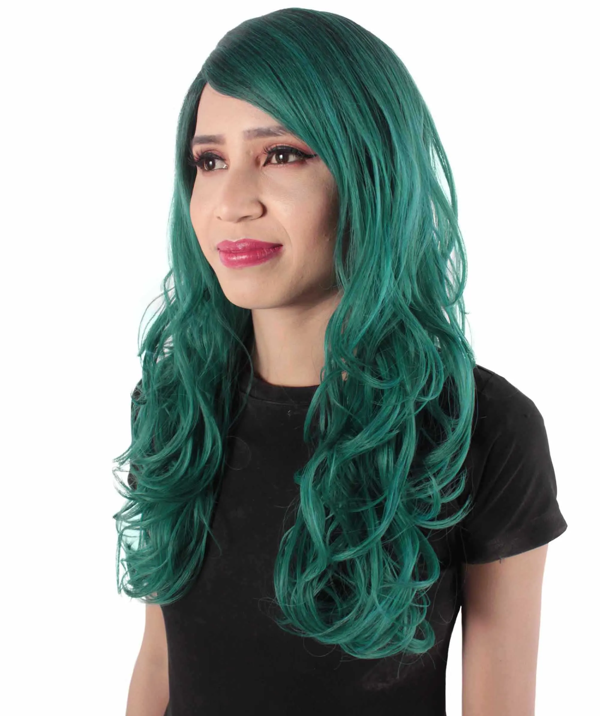 Adult Women's Carnival Mardi Gras Wavy Style Wig | Cosplay Halloween Wig | Multiple Colors Option | Premium Breathable Capless Cap
