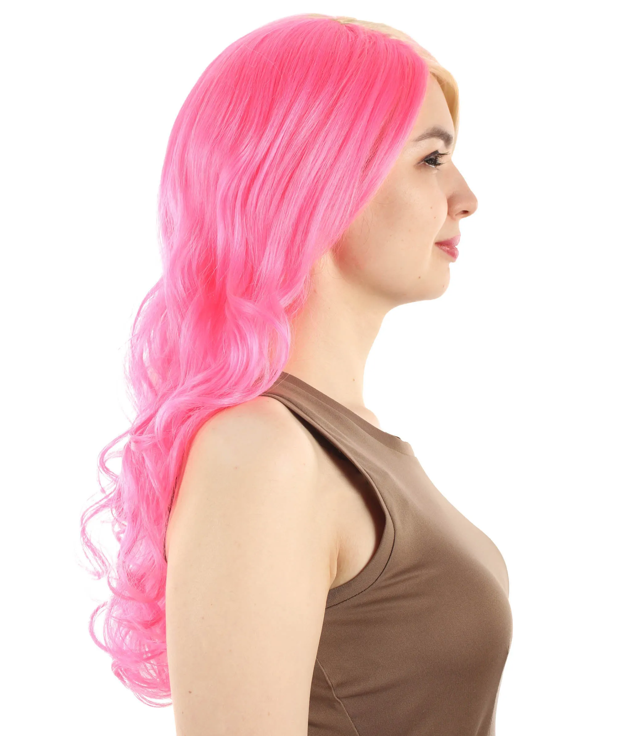 Adult Women's Carnival Mardi Gras Wavy Style Wig | Cosplay Halloween Wig | Multiple Colors Option | Premium Breathable Capless Cap