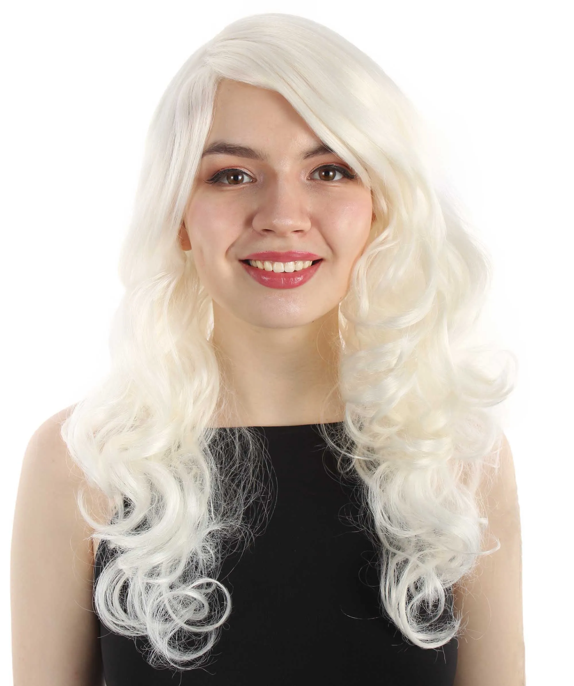 Adult Women's Carnival Mardi Gras Wavy Style Wig | Cosplay Halloween Wig | Multiple Colors Option | Premium Breathable Capless Cap