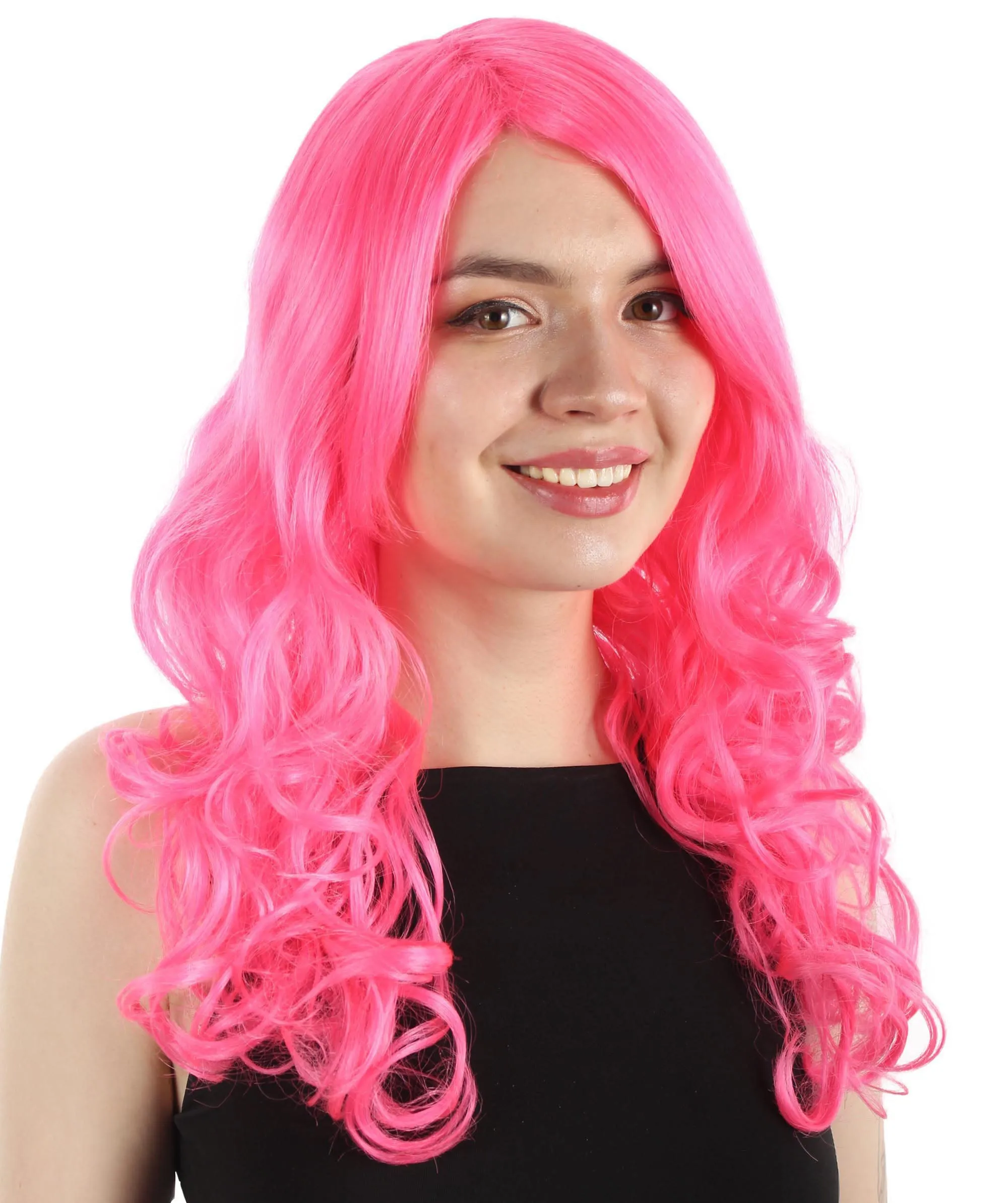 Adult Women's Carnival Mardi Gras Wavy Style Wig | Cosplay Halloween Wig | Multiple Colors Option | Premium Breathable Capless Cap