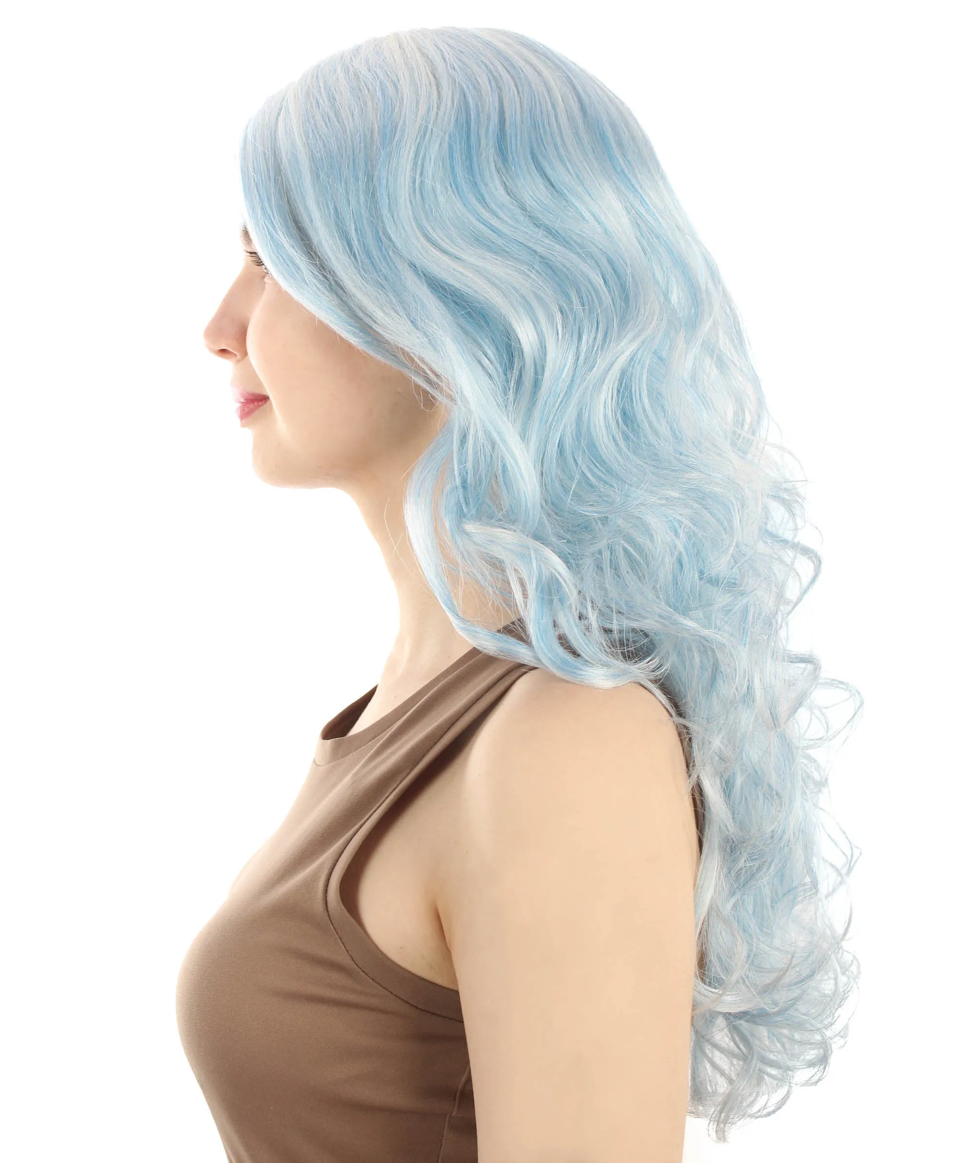 Adult Women's Carnival Mardi Gras Wavy Style Wig | Cosplay Halloween Wig | Multiple Colors Option | Premium Breathable Capless Cap