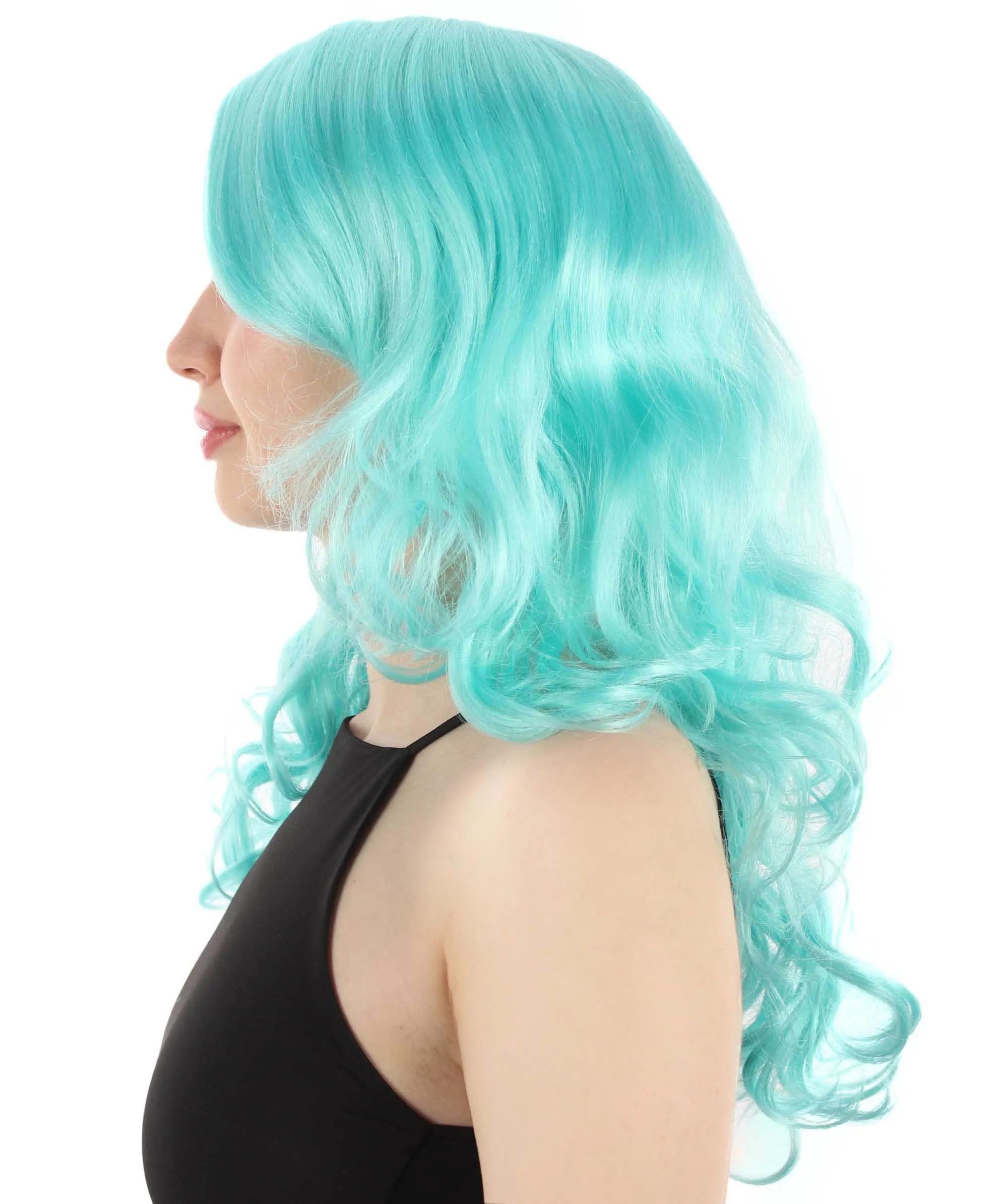 Adult Women's Carnival Mardi Gras Wavy Style Wig | Cosplay Halloween Wig | Multiple Colors Option | Premium Breathable Capless Cap