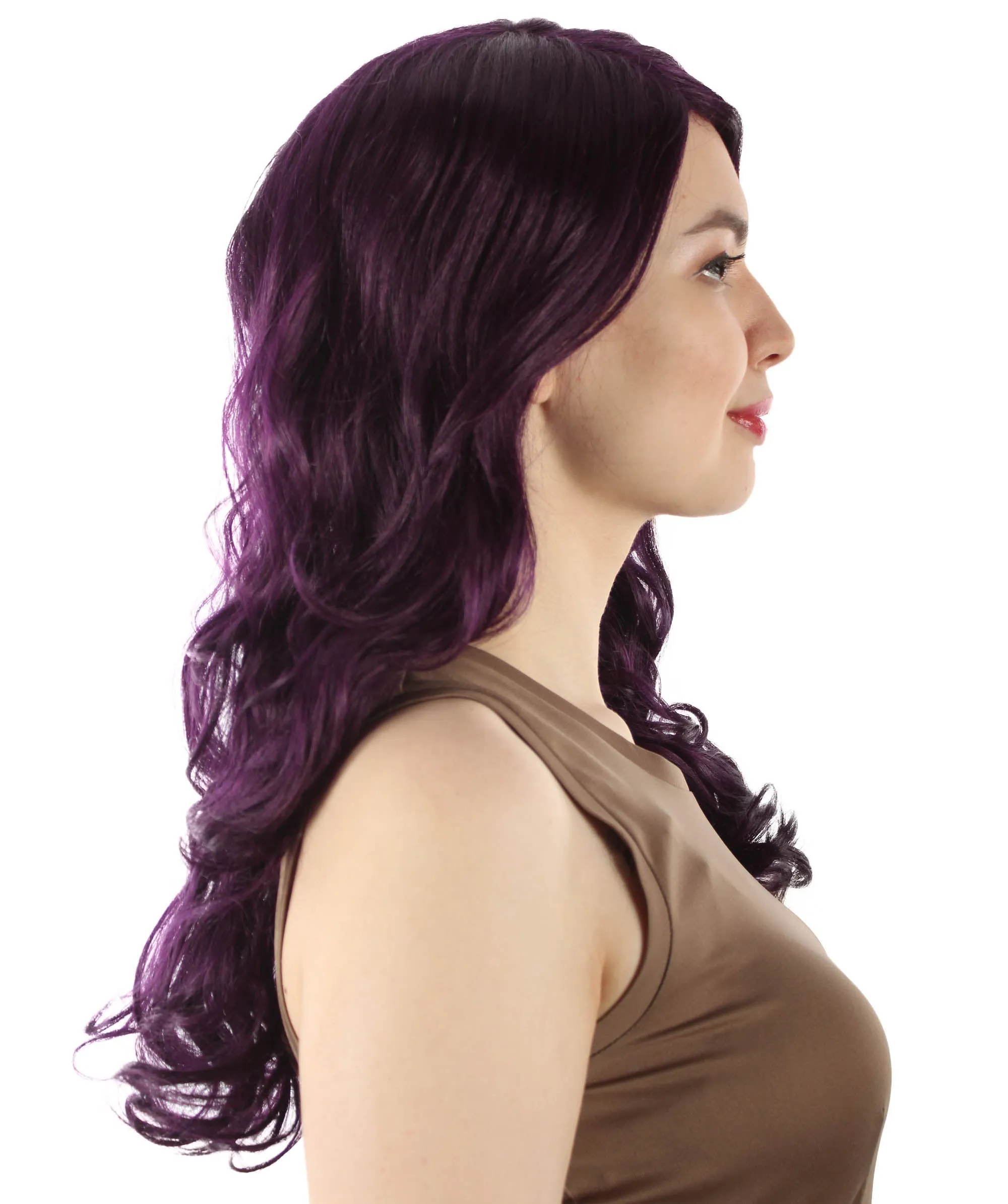 Adult Women's Carnival Mardi Gras Wavy Style Wig | Cosplay Halloween Wig | Multiple Colors Option | Premium Breathable Capless Cap