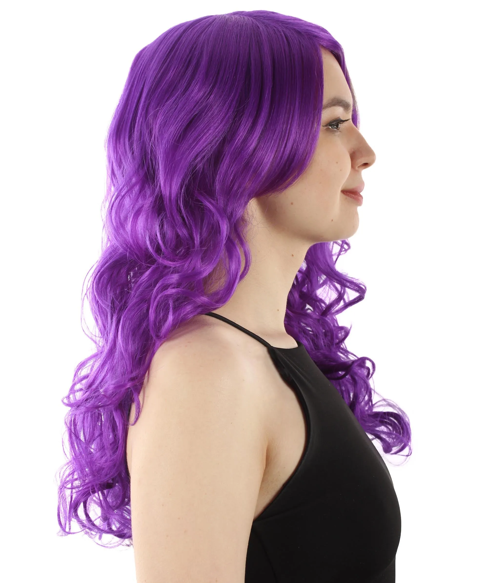 Adult Women's Carnival Mardi Gras Wavy Style Wig | Cosplay Halloween Wig | Multiple Colors Option | Premium Breathable Capless Cap