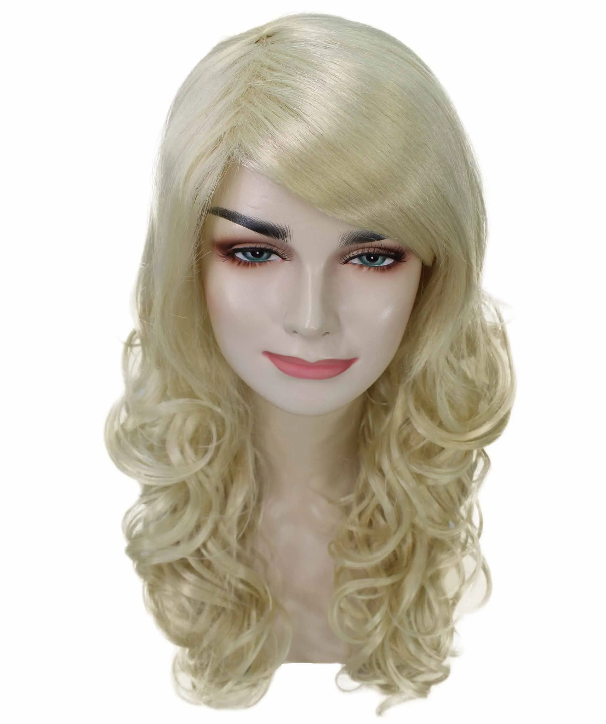 Adult Women's Carnival Mardi Gras Wavy Style Wig | Cosplay Halloween Wig | Multiple Colors Option | Premium Breathable Capless Cap