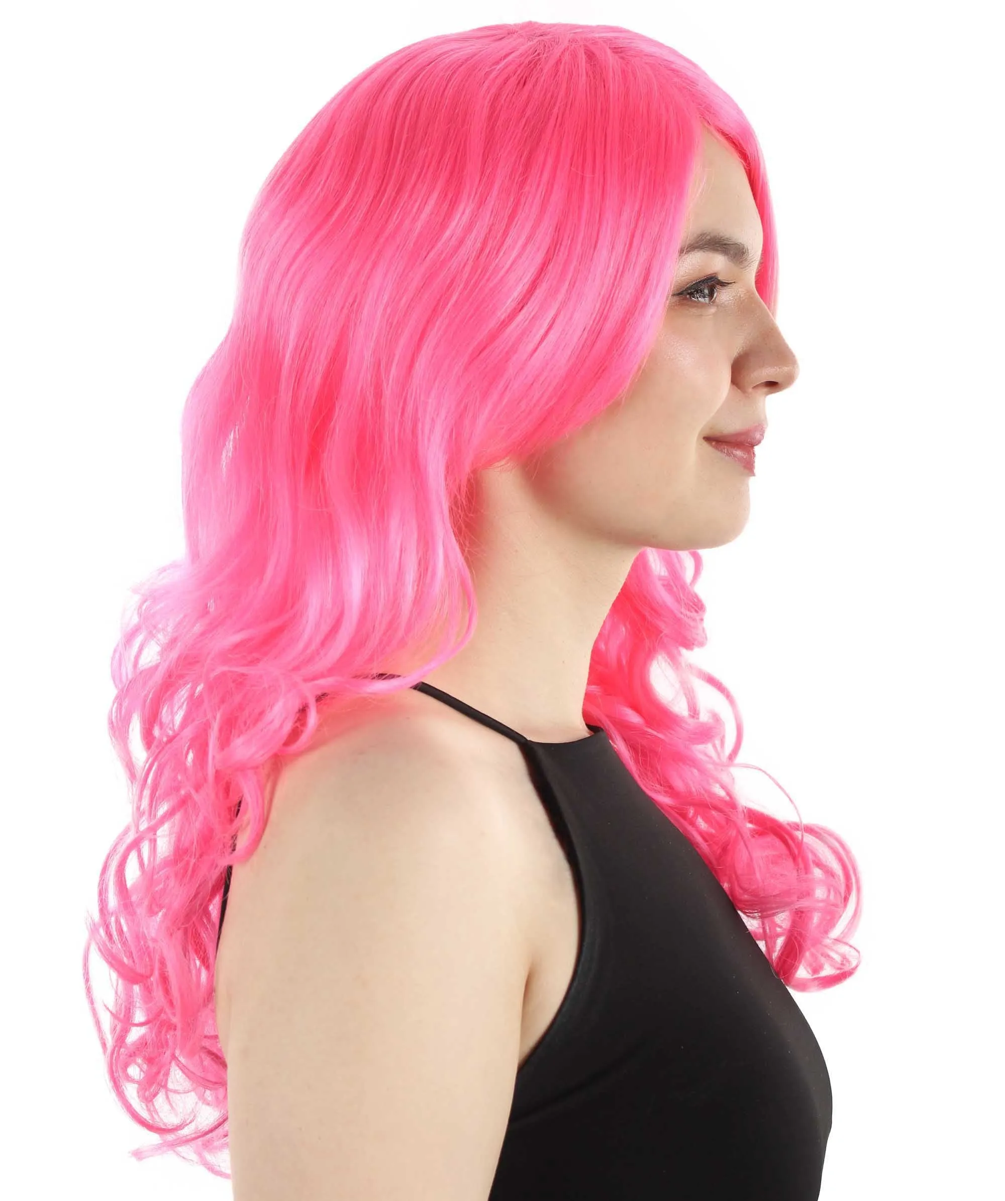 Adult Women's Carnival Mardi Gras Wavy Style Wig | Cosplay Halloween Wig | Multiple Colors Option | Premium Breathable Capless Cap