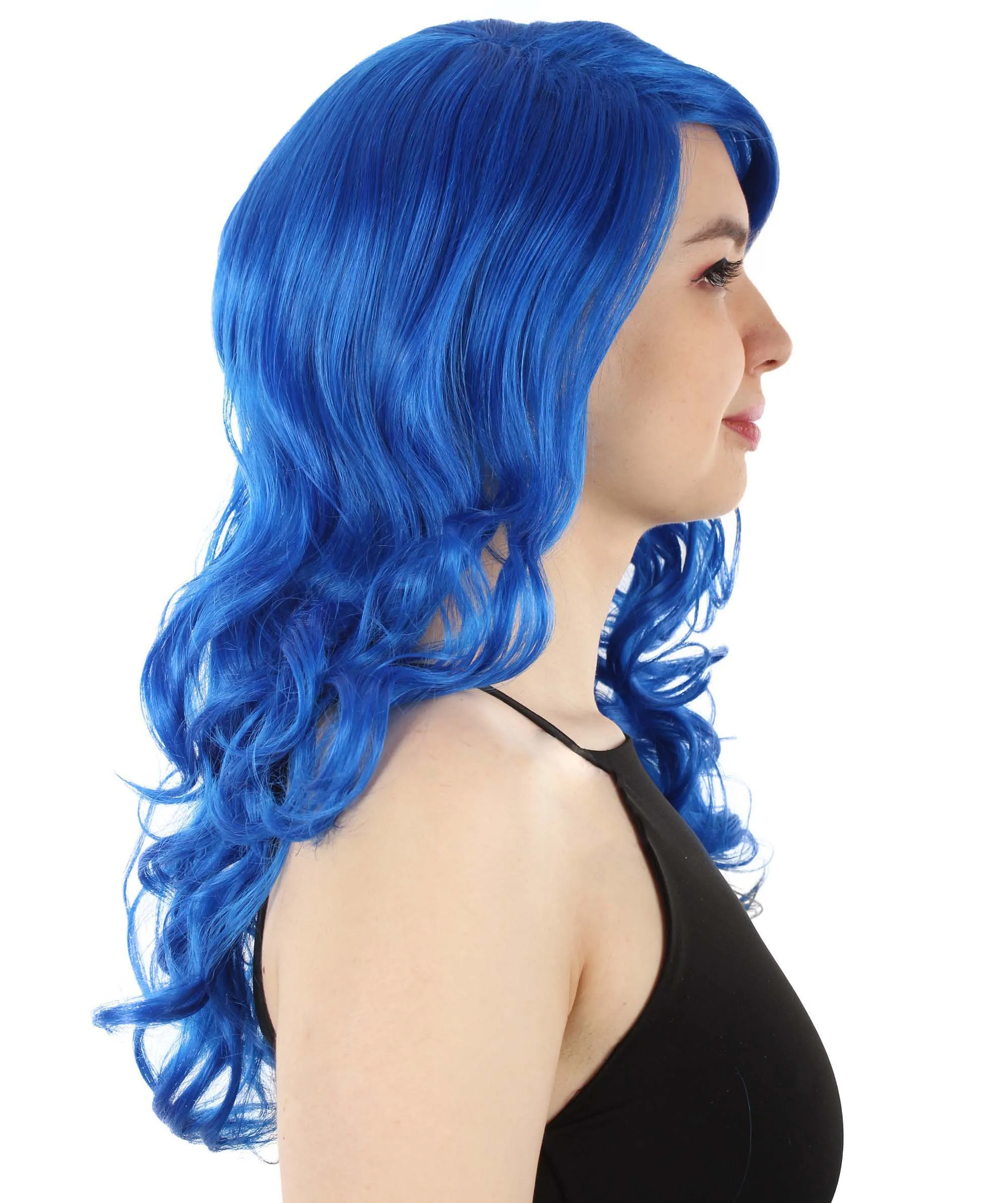 Adult Women's Carnival Mardi Gras Wavy Style Wig | Cosplay Halloween Wig | Multiple Colors Option | Premium Breathable Capless Cap